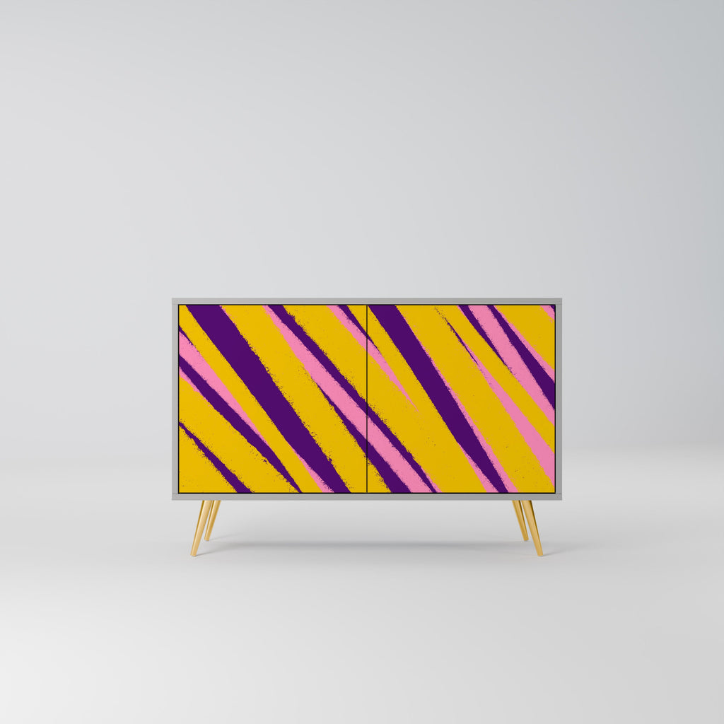 Buffet 2 portes DREAMS COME TRUE en finition grise