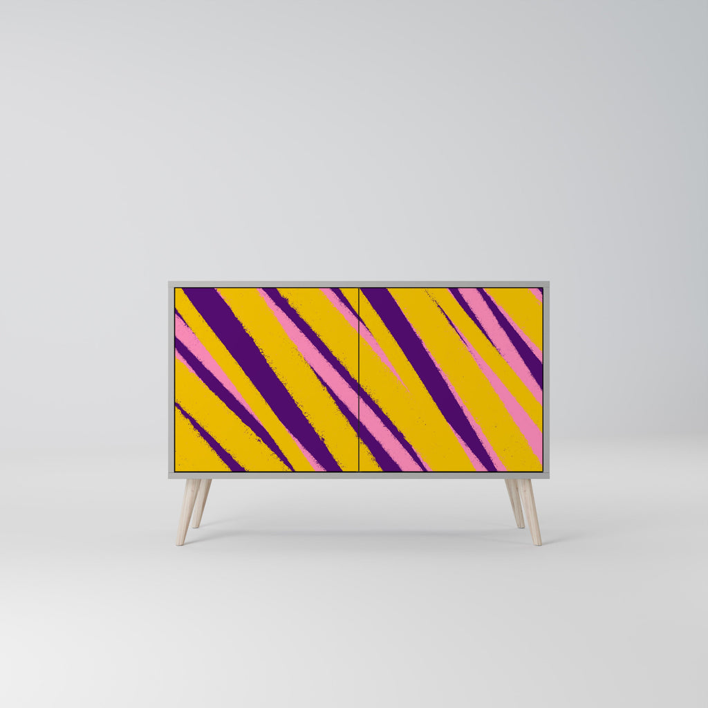 Buffet 2 portes DREAMS COME TRUE en finition grise