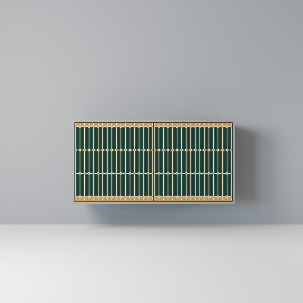 Buffet 2 portes ILUSION GATE finition grise