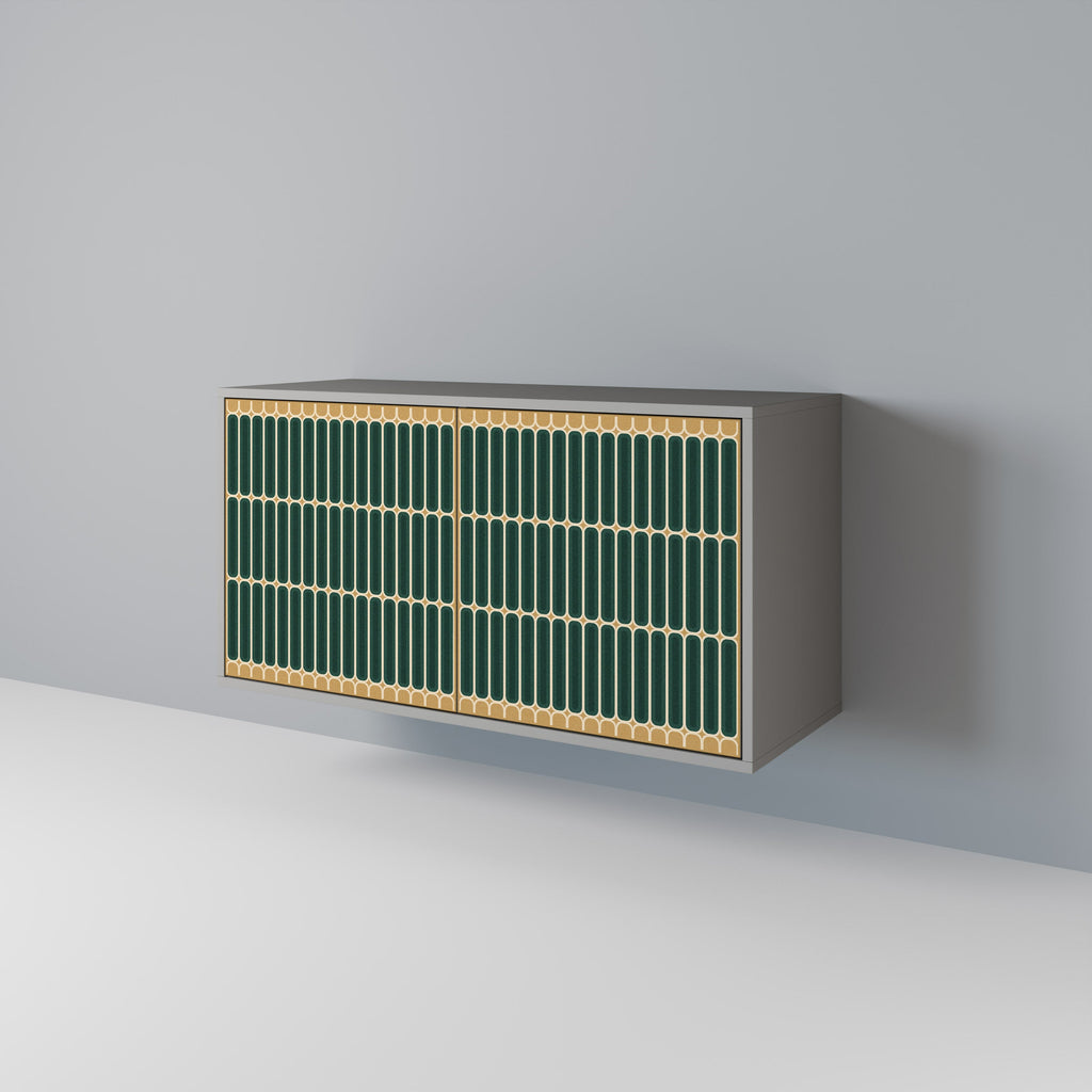 Buffet 2 portes ILUSION GATE finition grise