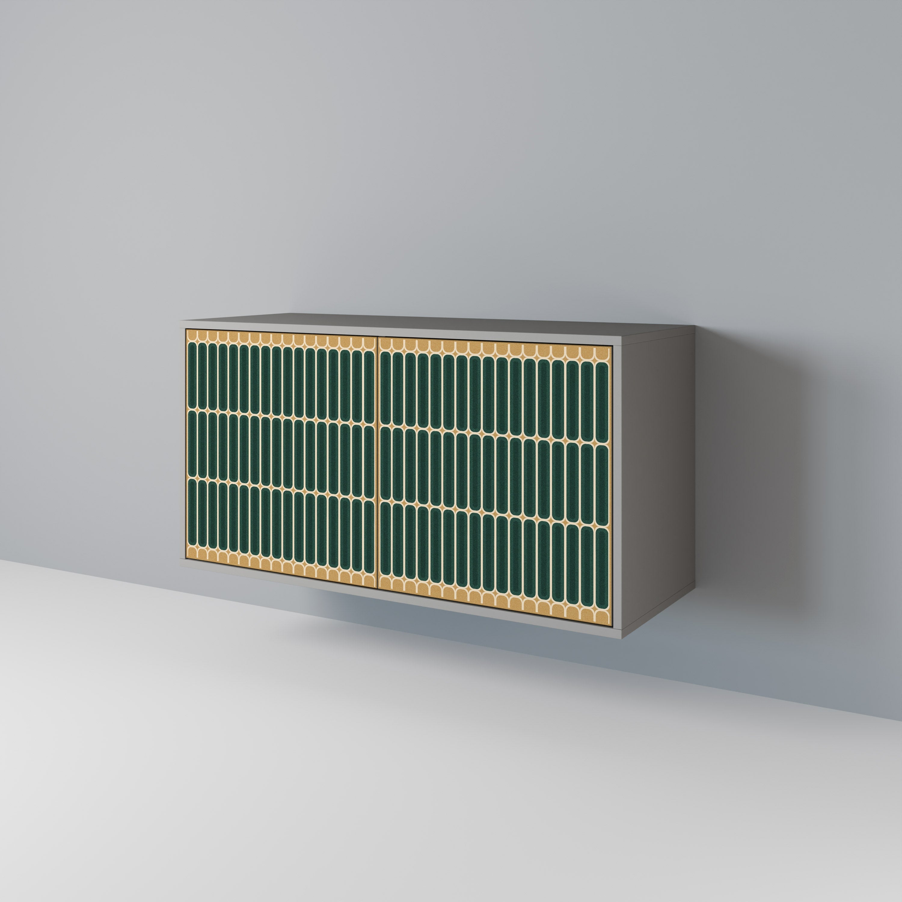 Buffet 2 portes ILUSION GATE finition grise