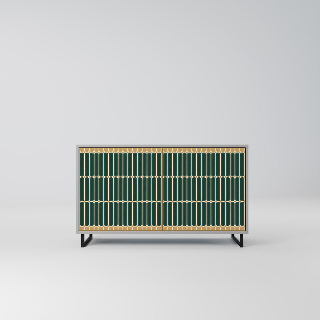 Buffet 2 portes ILUSION GATE finition grise