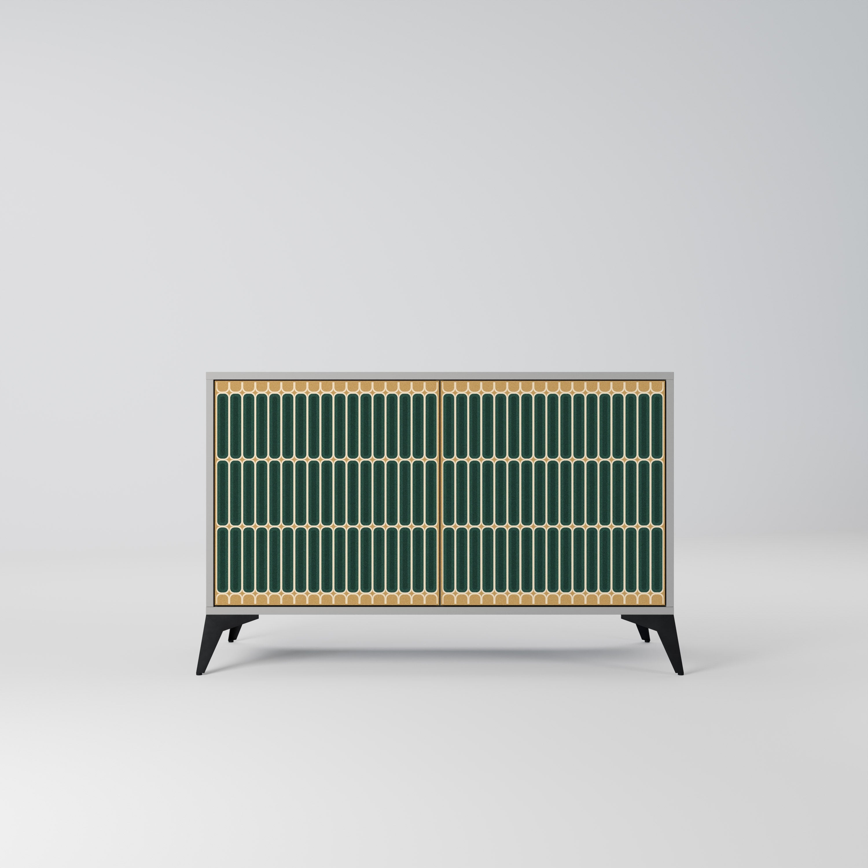 Buffet 2 portes ILUSION GATE finition grise