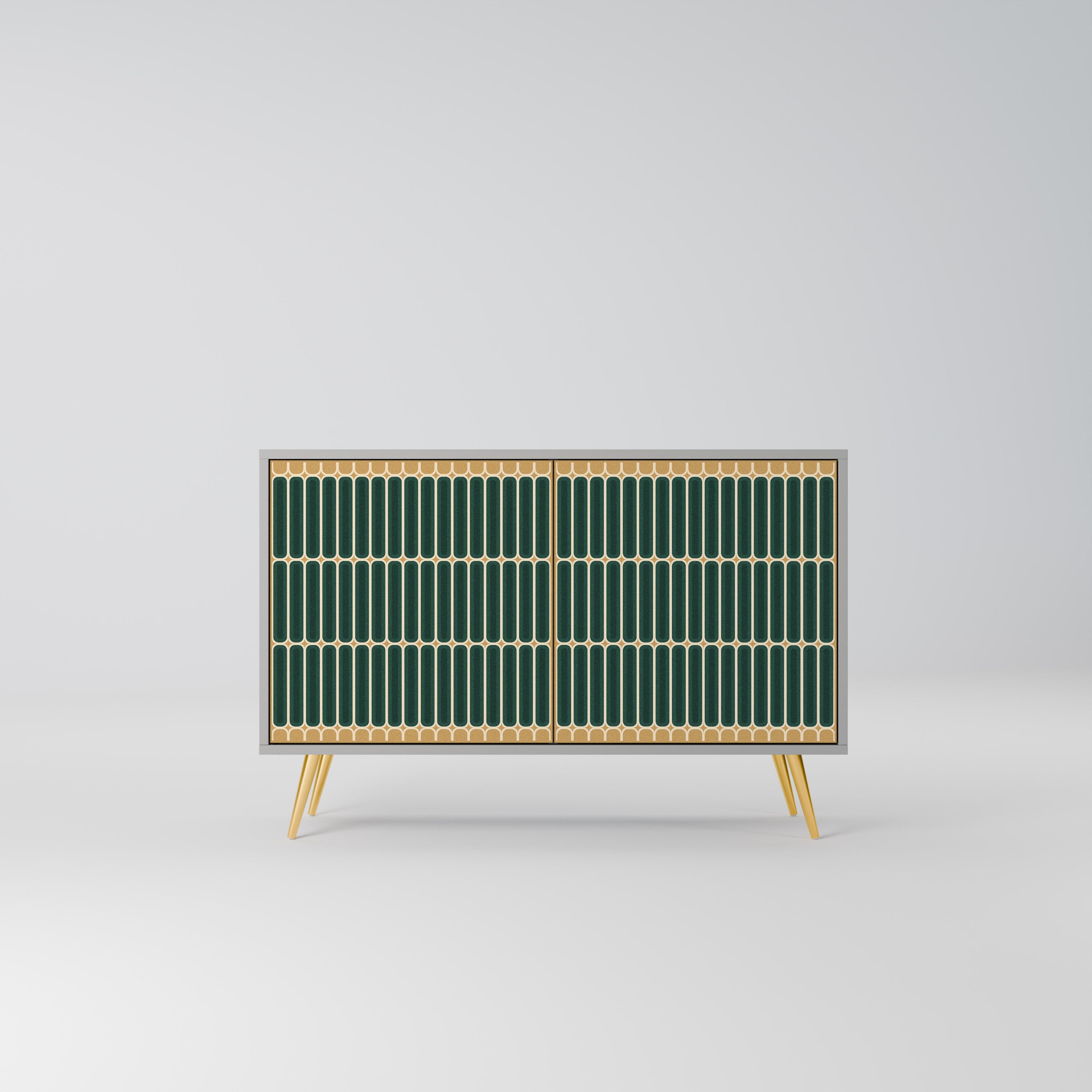 Buffet 2 portes ILUSION GATE finition grise