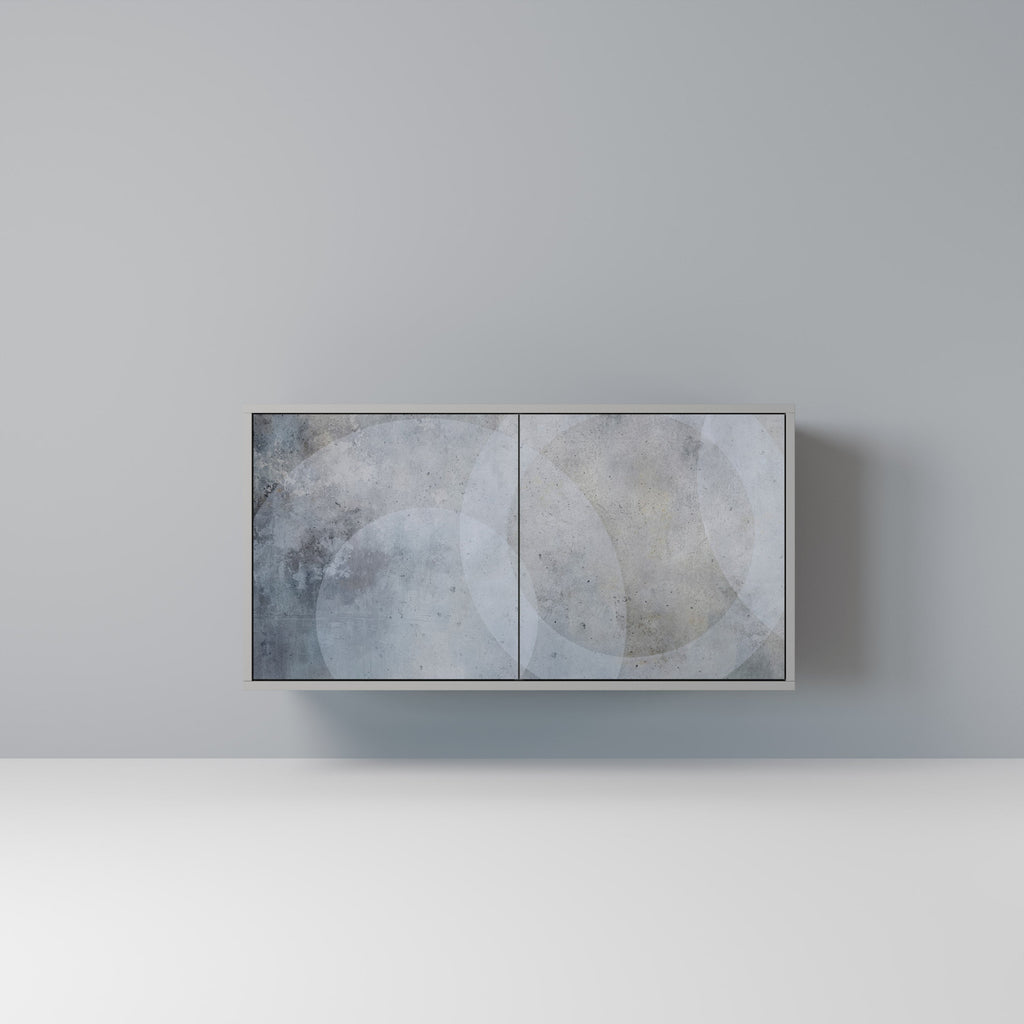 Buffet 2 portes MUTED ARC finition grise