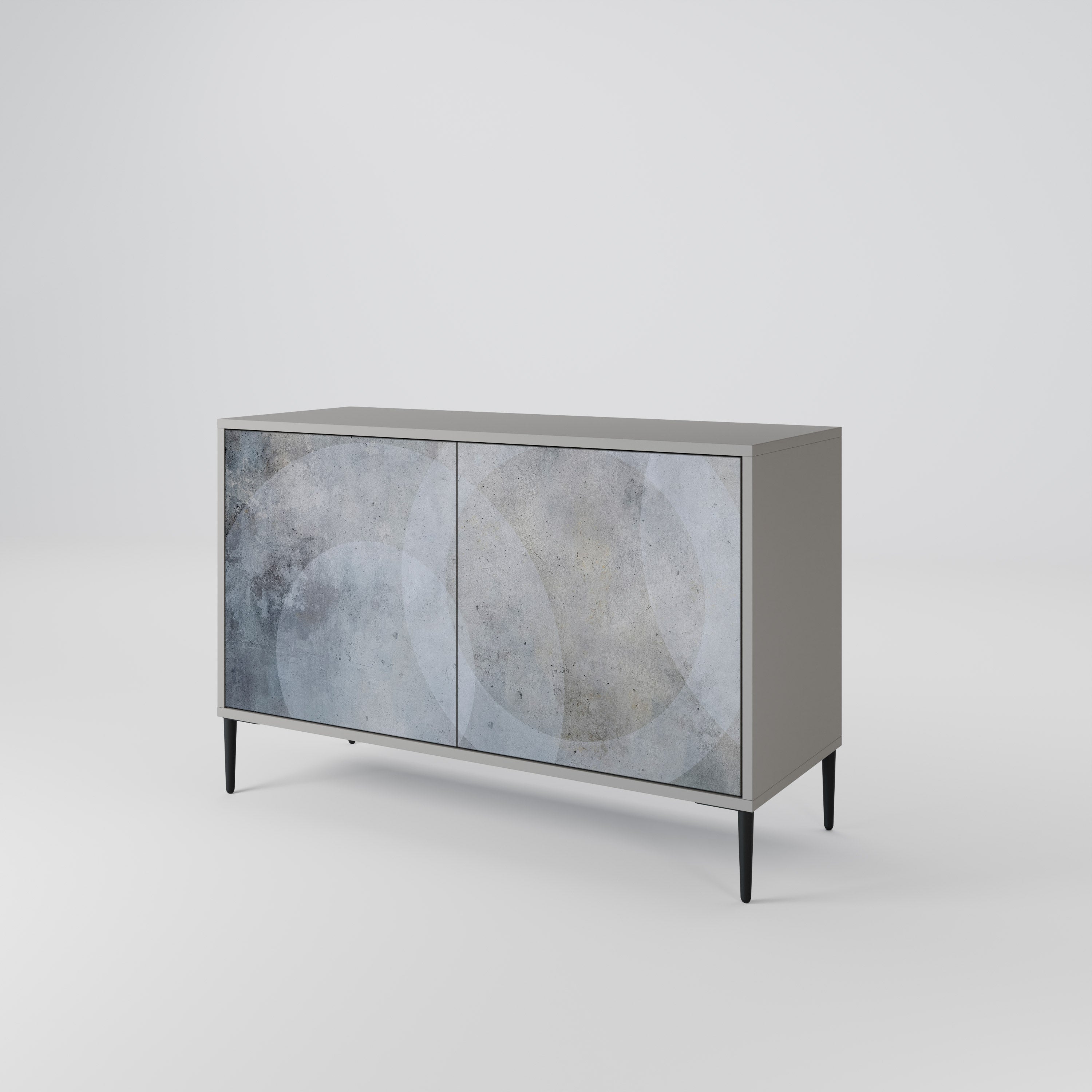 Buffet 2 portes MUTED ARC finition grise