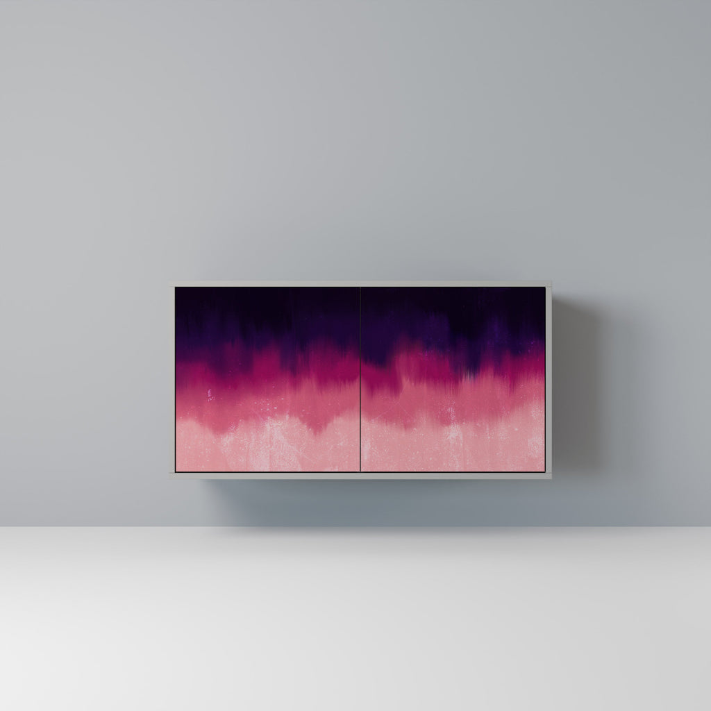 Buffet 2 portes AURORA BOREALIS finition grise