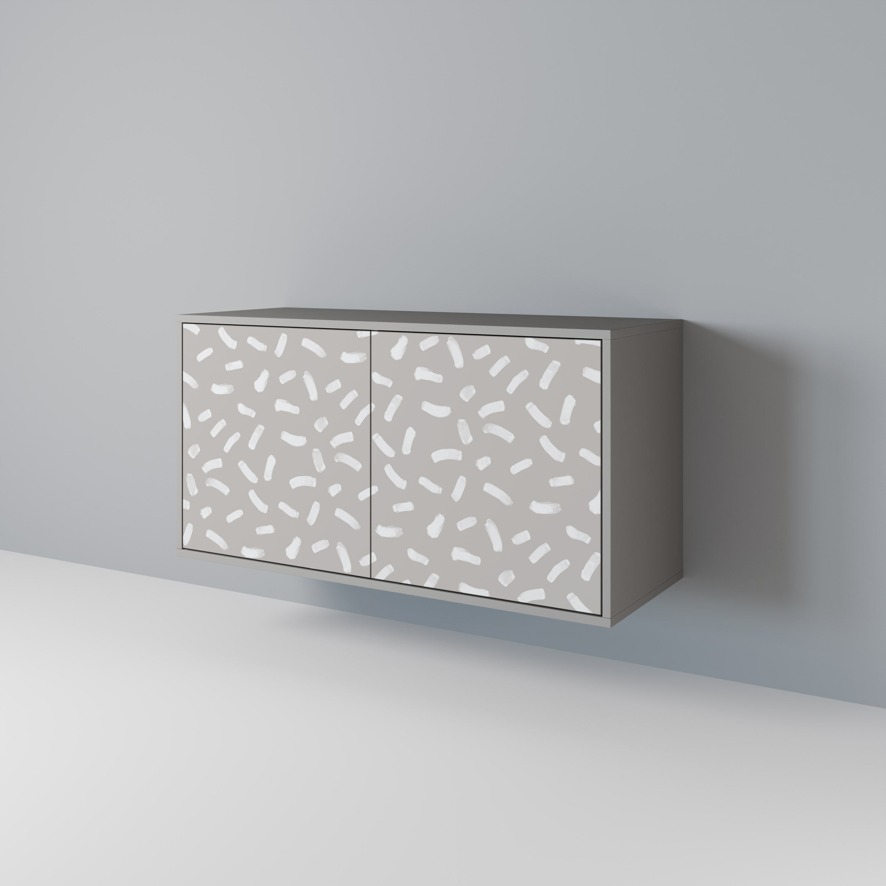 Buffet 2 portes PASSING SECONDS en finition grise