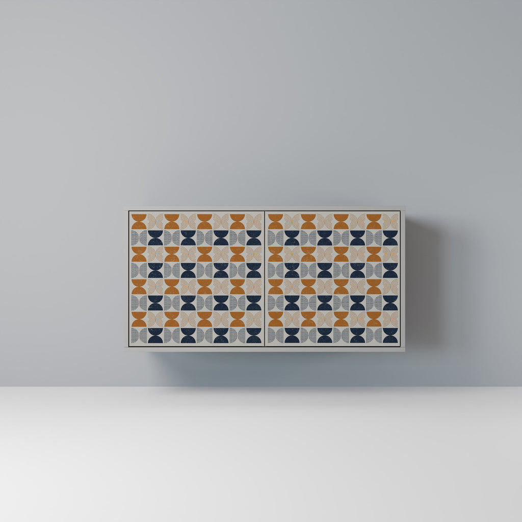 Buffet 2 portes de la gamme REFLECTION, finition grise