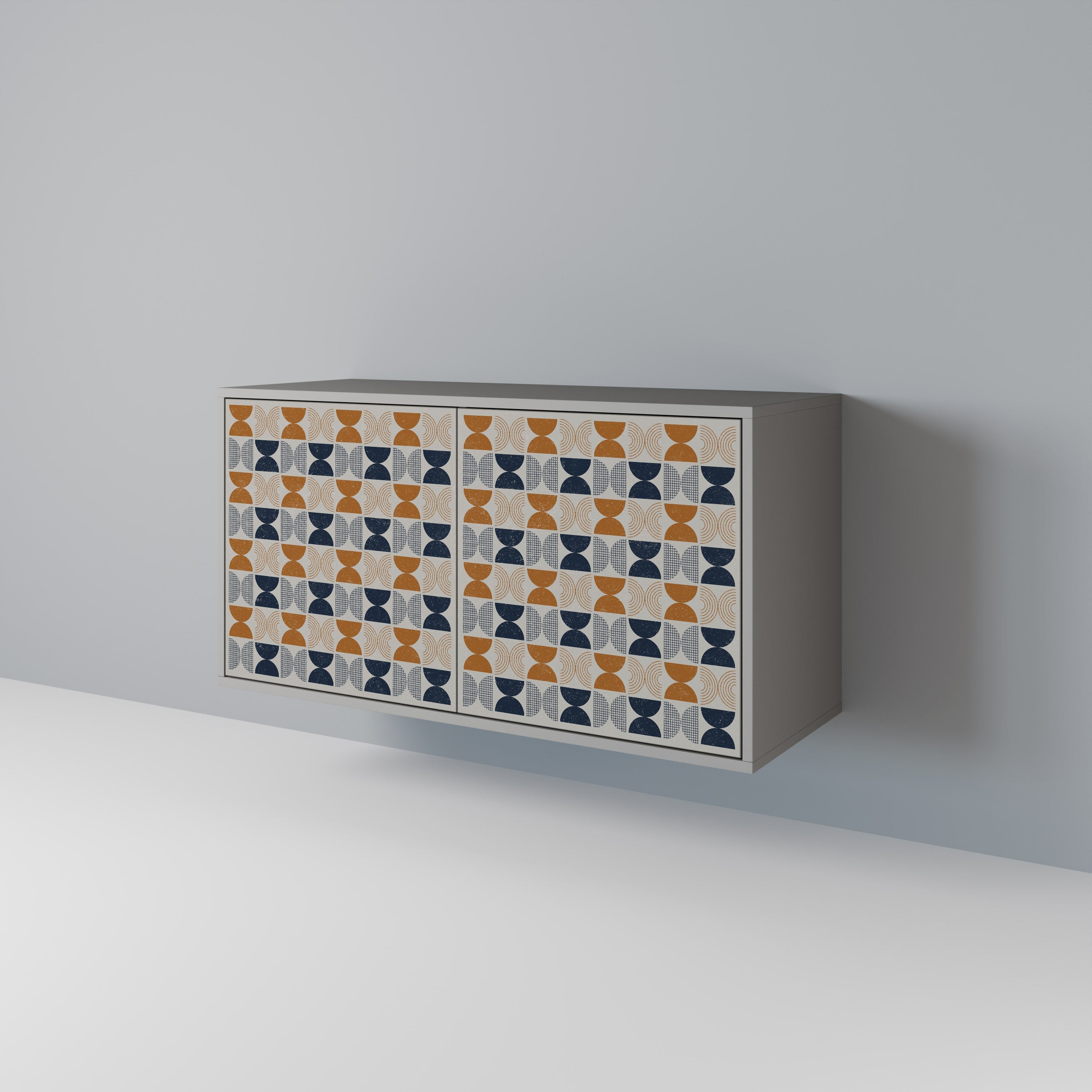 Buffet 2 portes de la gamme REFLECTION, finition grise