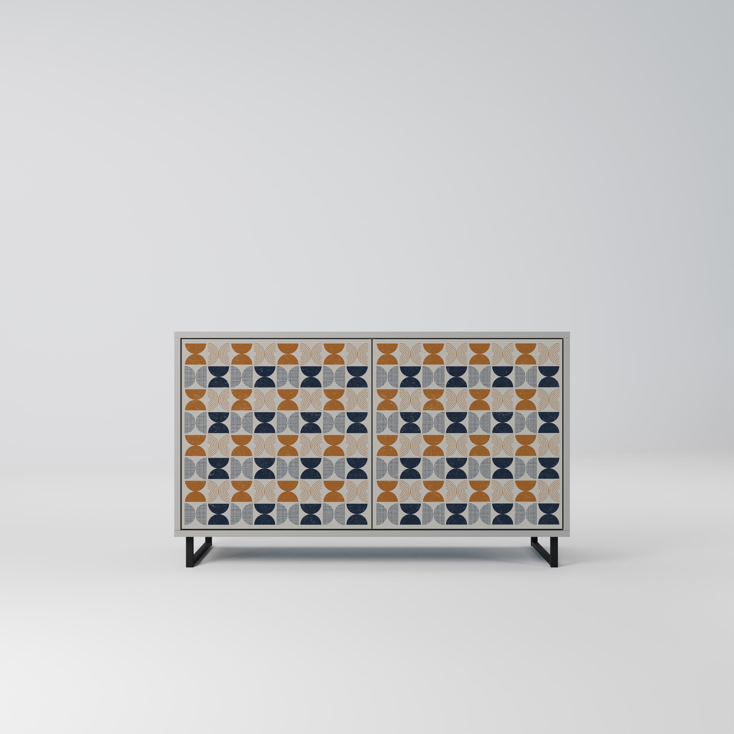 Buffet 2 portes de la gamme REFLECTION, finition grise