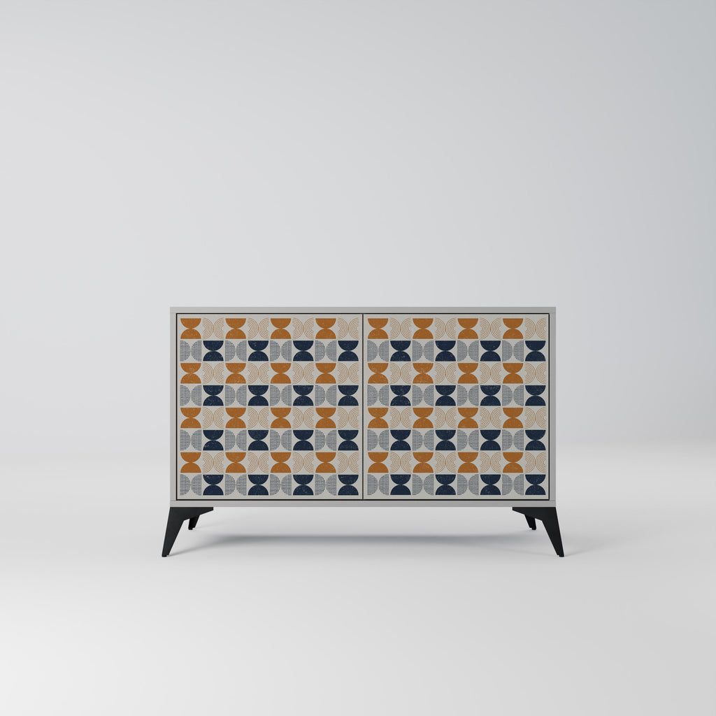 Buffet 2 portes de la gamme REFLECTION, finition grise