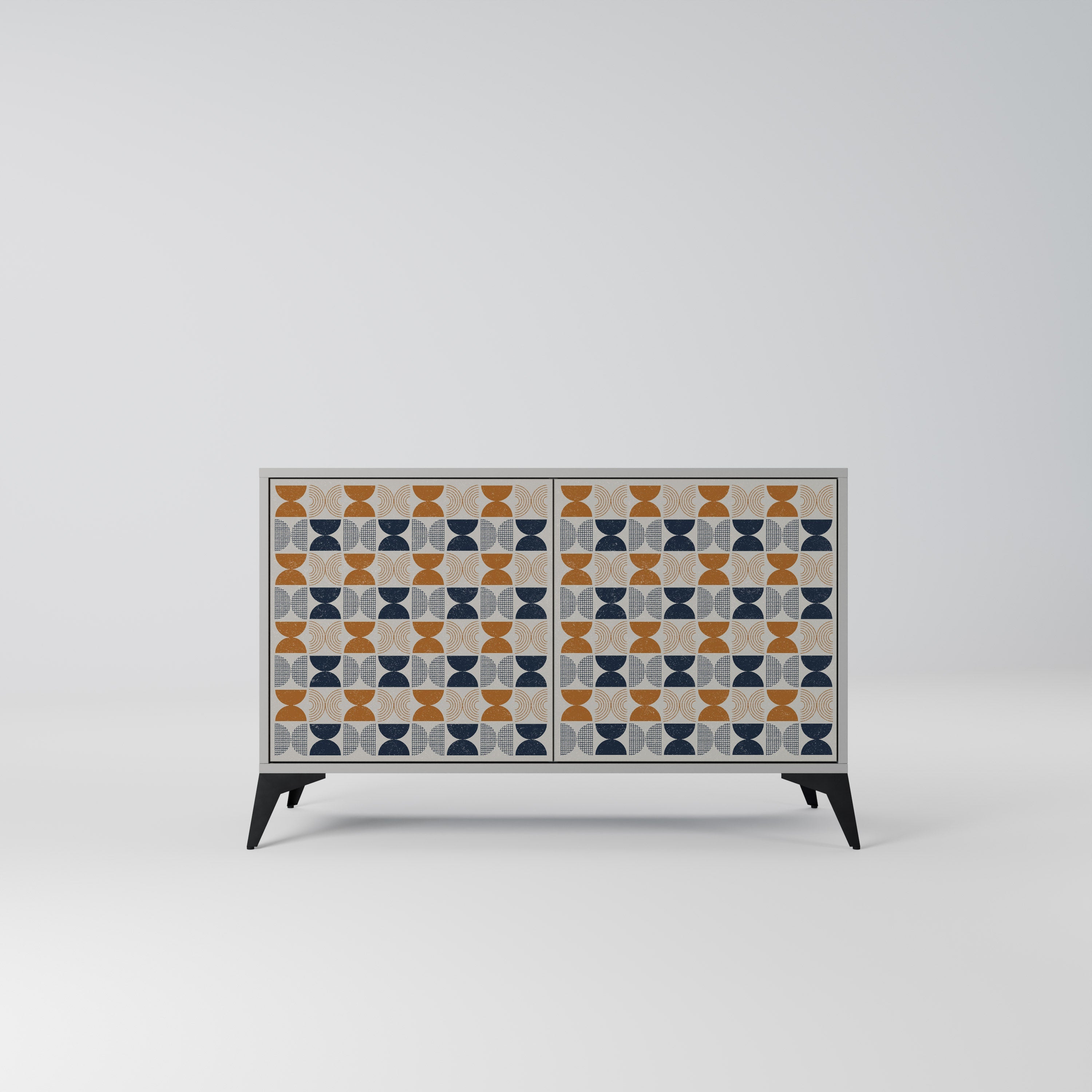 Buffet 2 portes de la gamme REFLECTION, finition grise