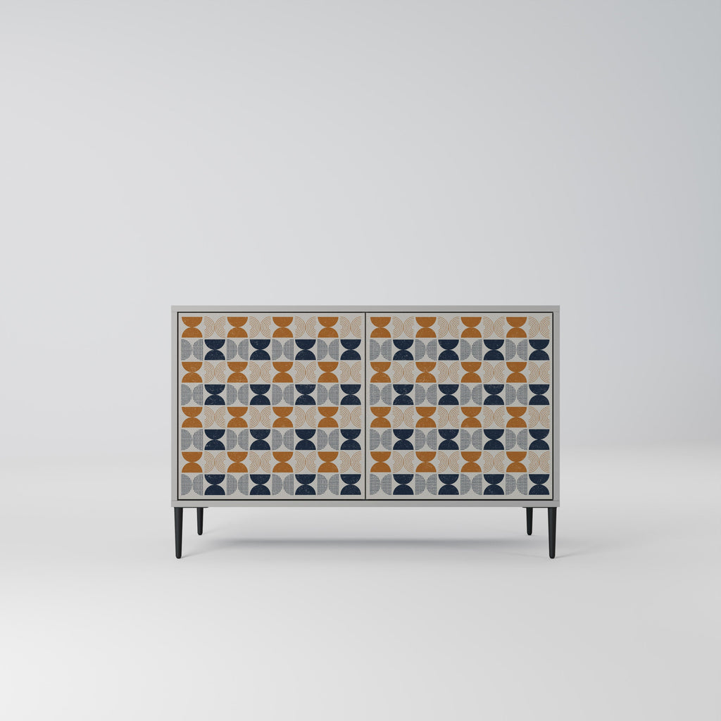 Buffet 2 portes de la gamme REFLECTION, finition grise