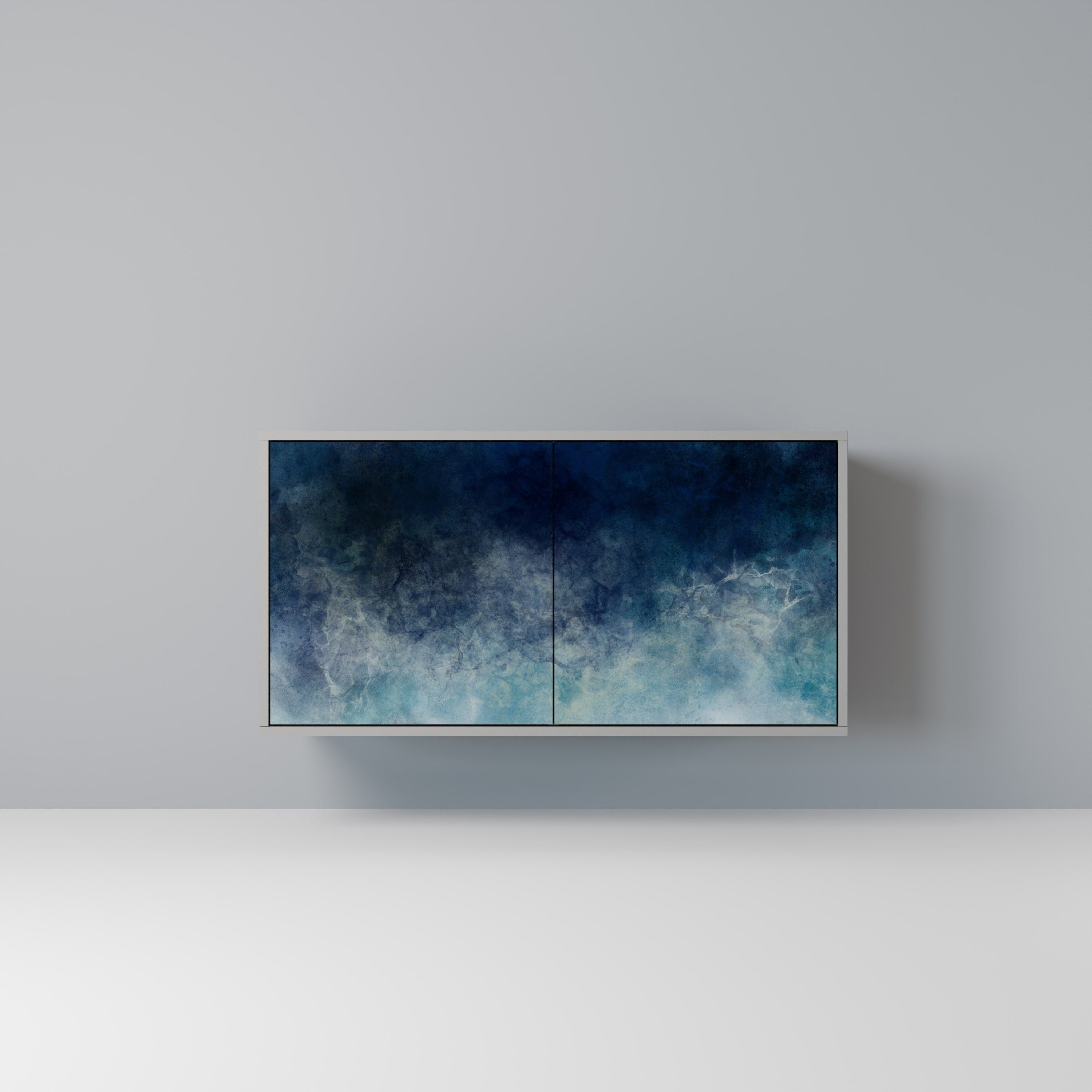 Buffet 2 portes CELESTIAL FALL en finition grise