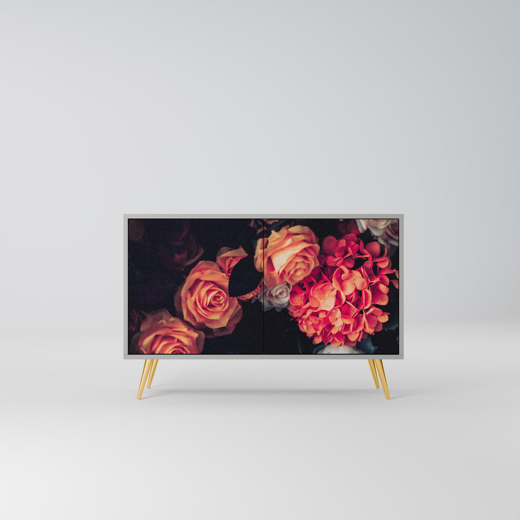 NEVERENDING BLOOM 2-Door Sideboard in Grey Finish