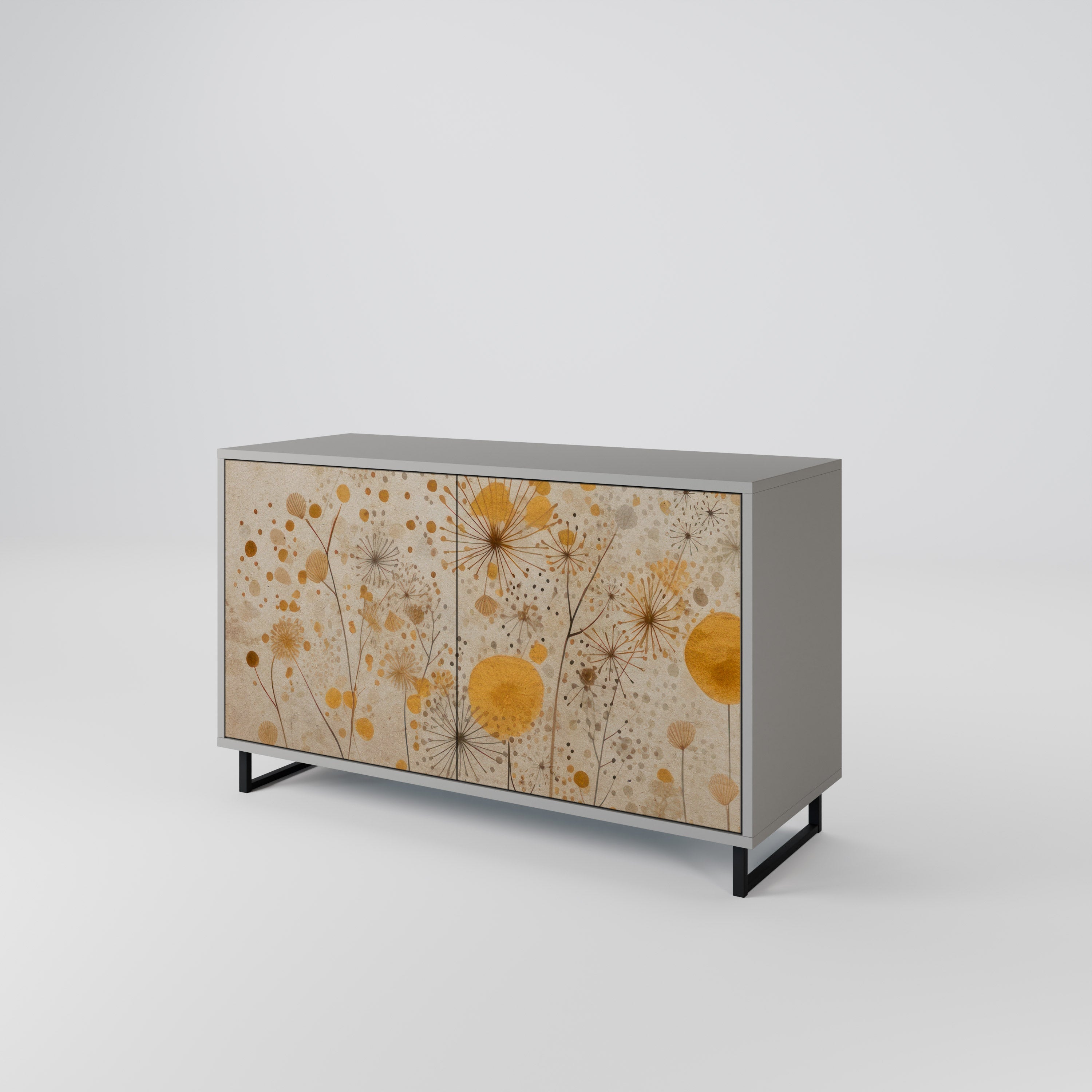 Buffet 2 portes MORNING GLADE en finition grise