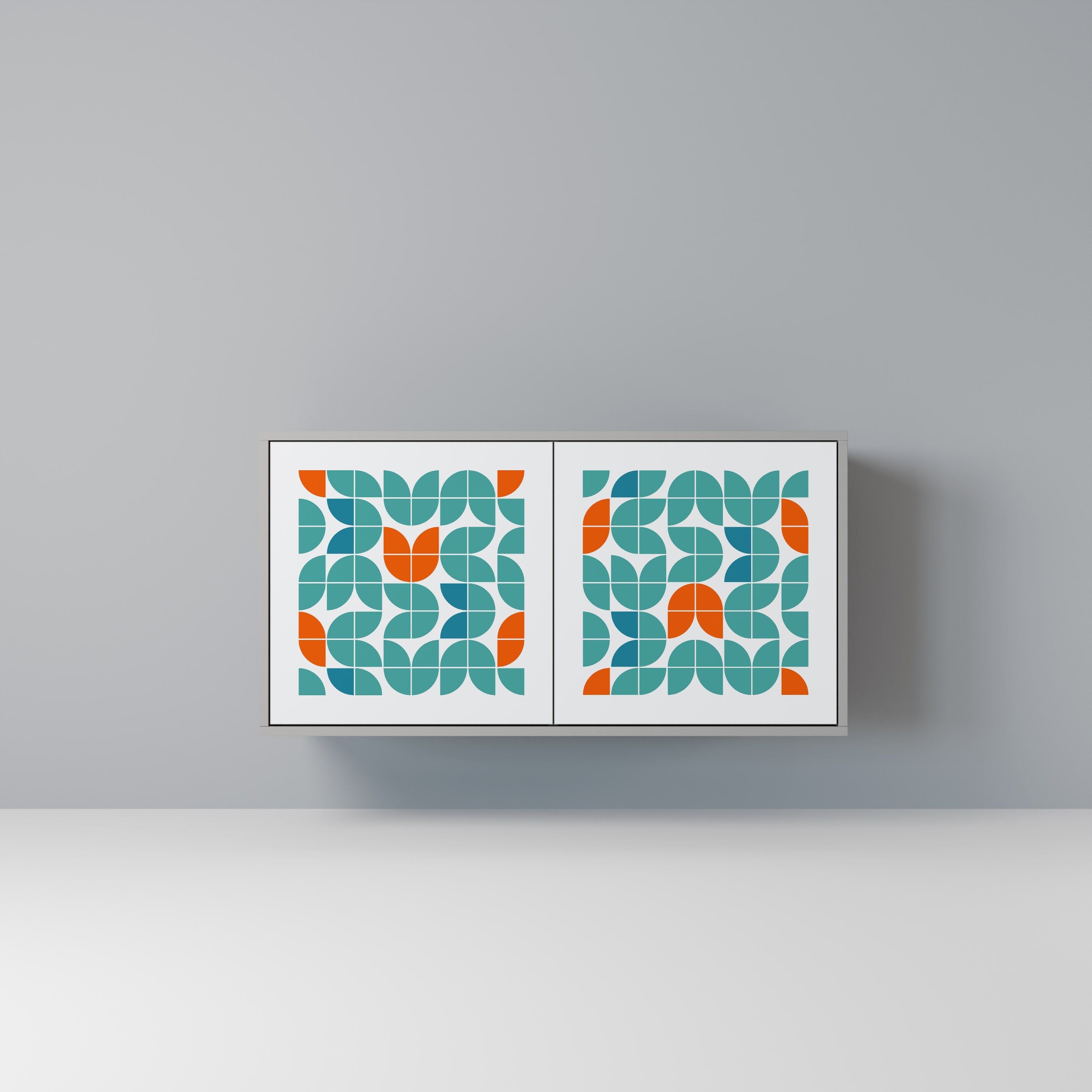 Buffet 2 portes BE THE CHANGE en finition grise