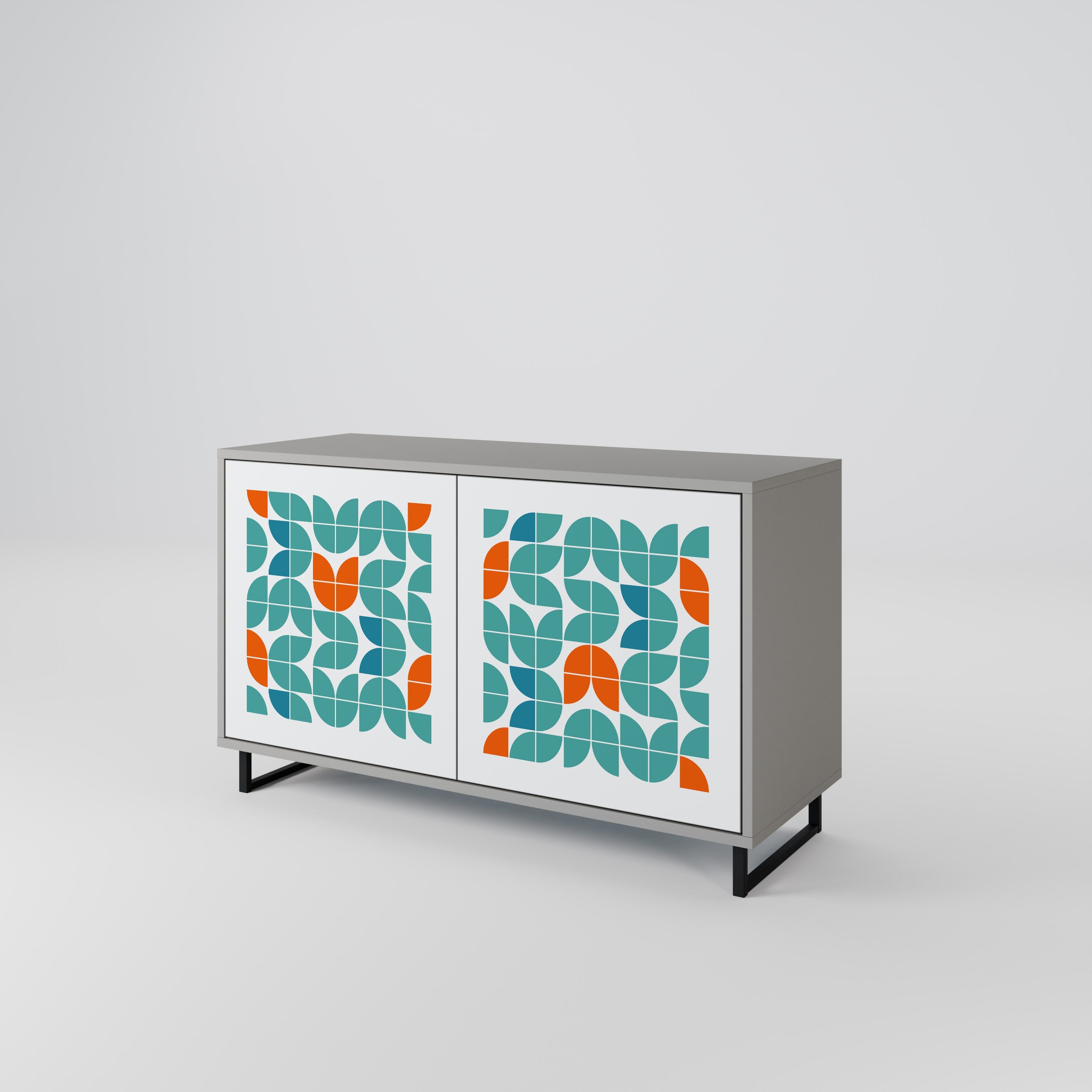 Buffet 2 portes BE THE CHANGE en finition grise