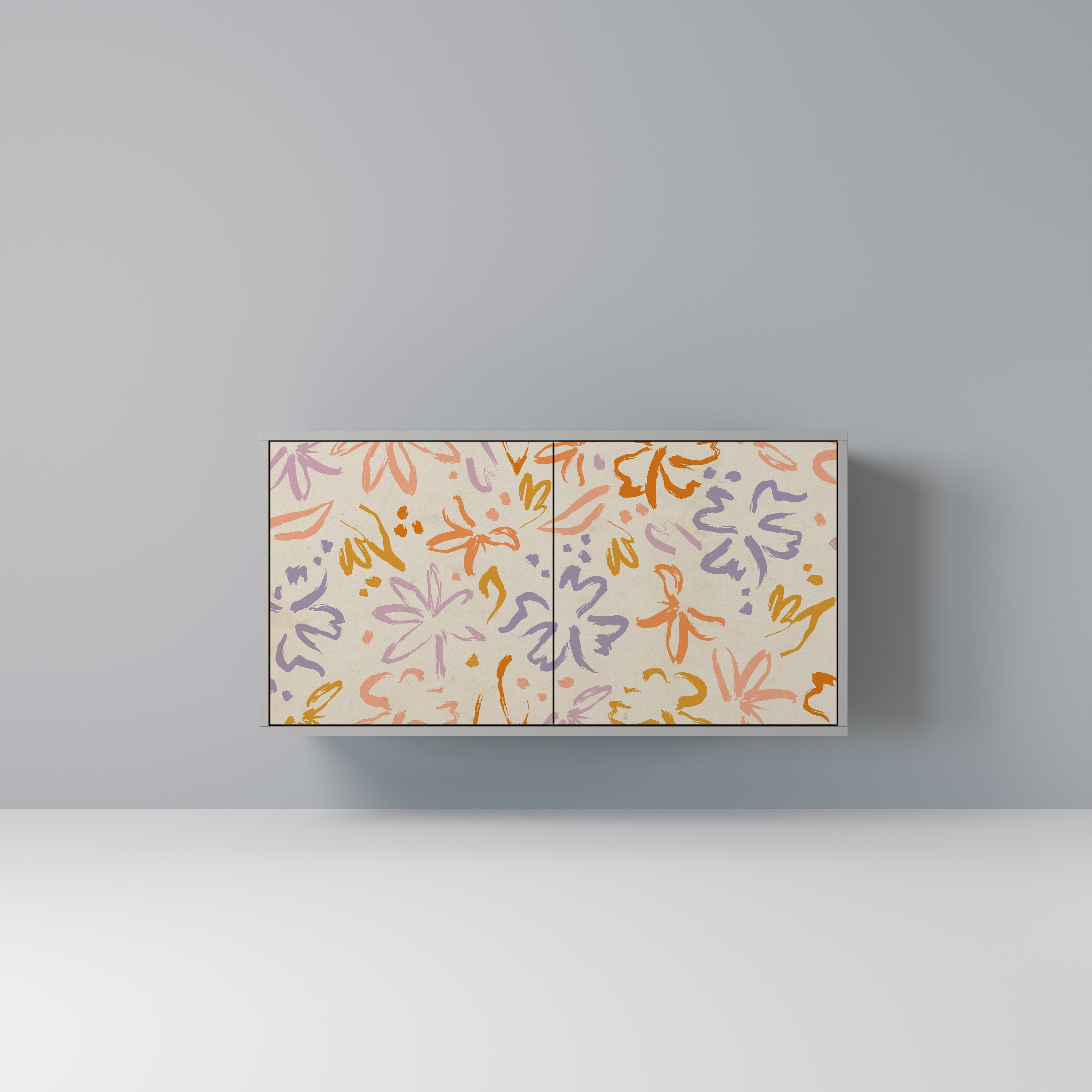 Buffet 2 portes SPRING WHIMSY finition grise