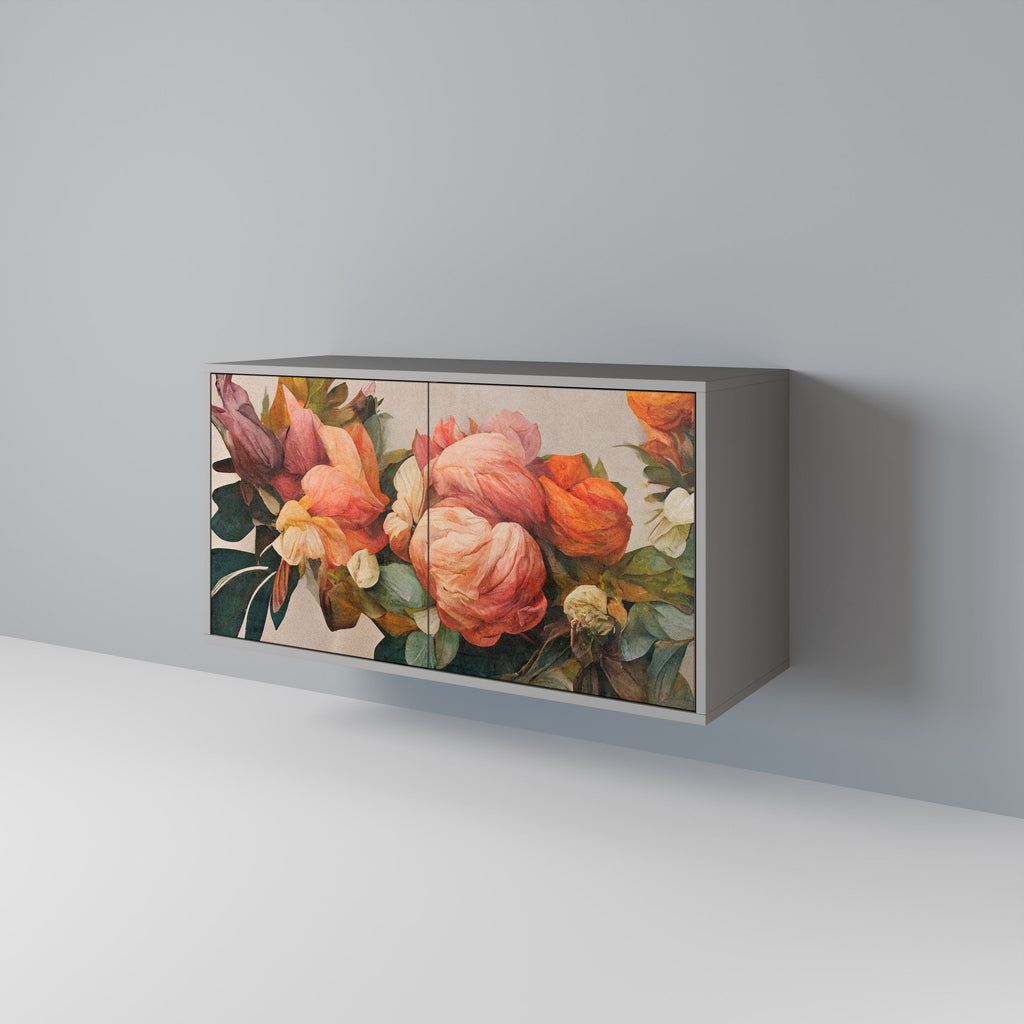 Buffet 2 portes STYLISH BEAUTY en finition grise