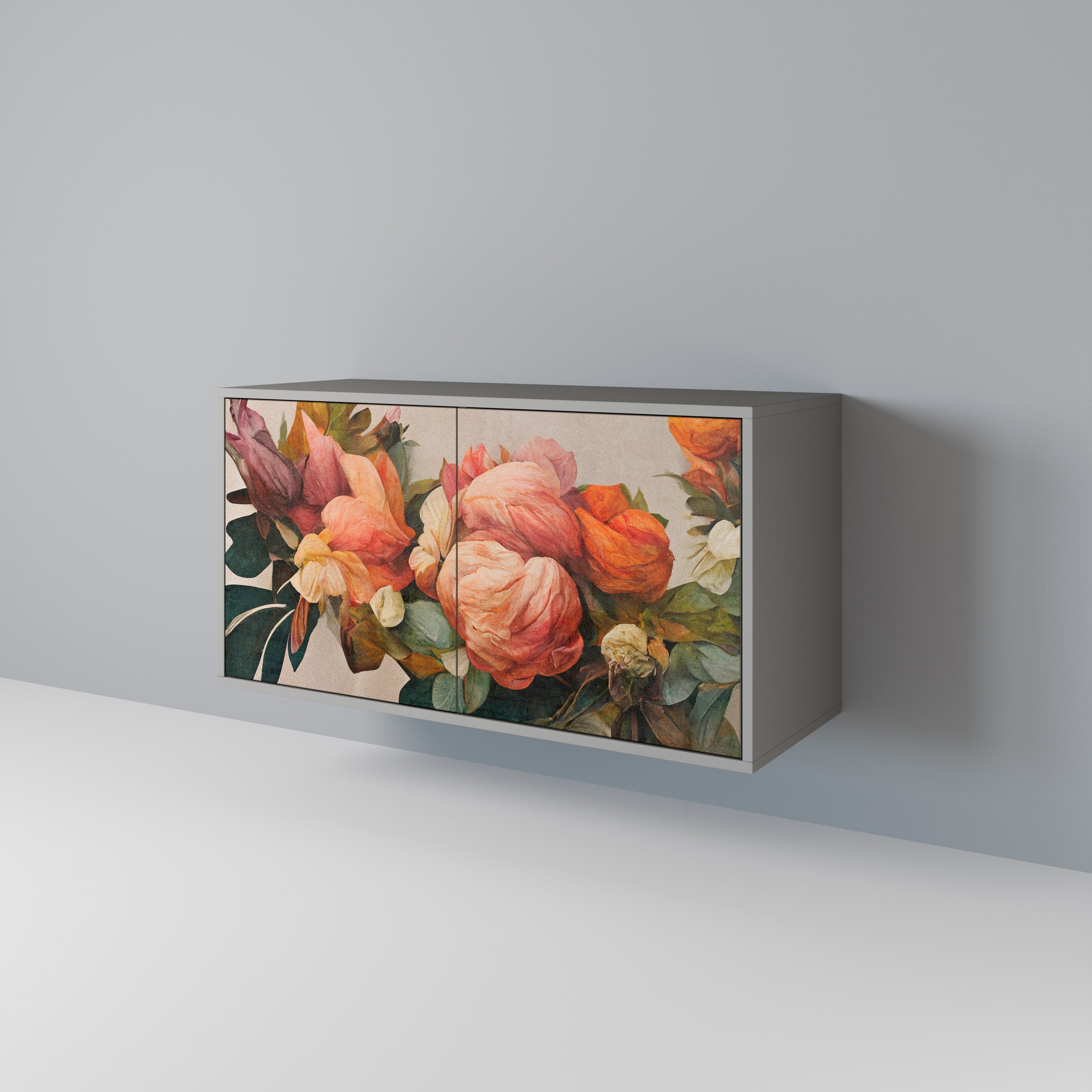 Buffet 2 portes STYLISH BEAUTY en finition grise