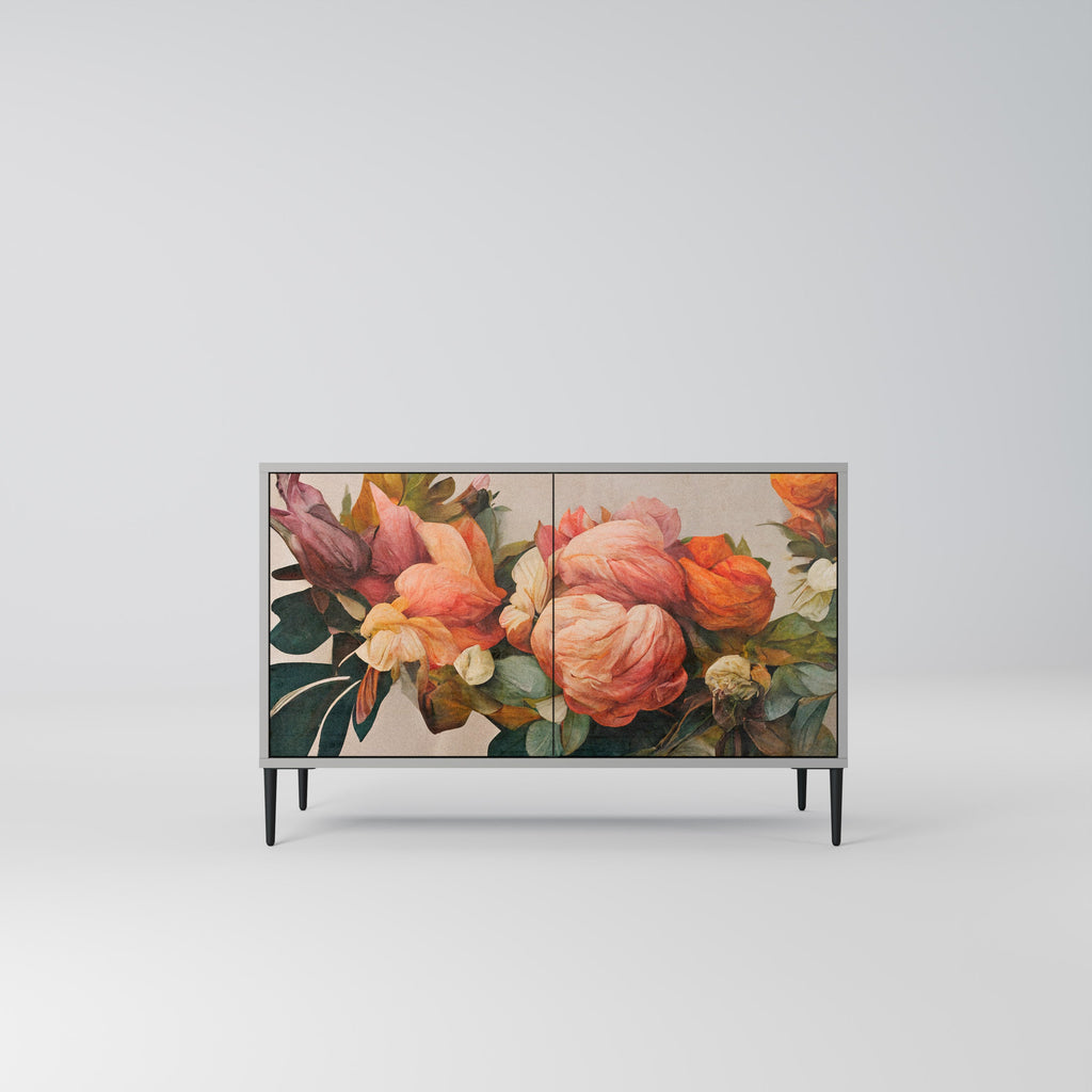 Buffet 2 portes STYLISH BEAUTY en finition grise