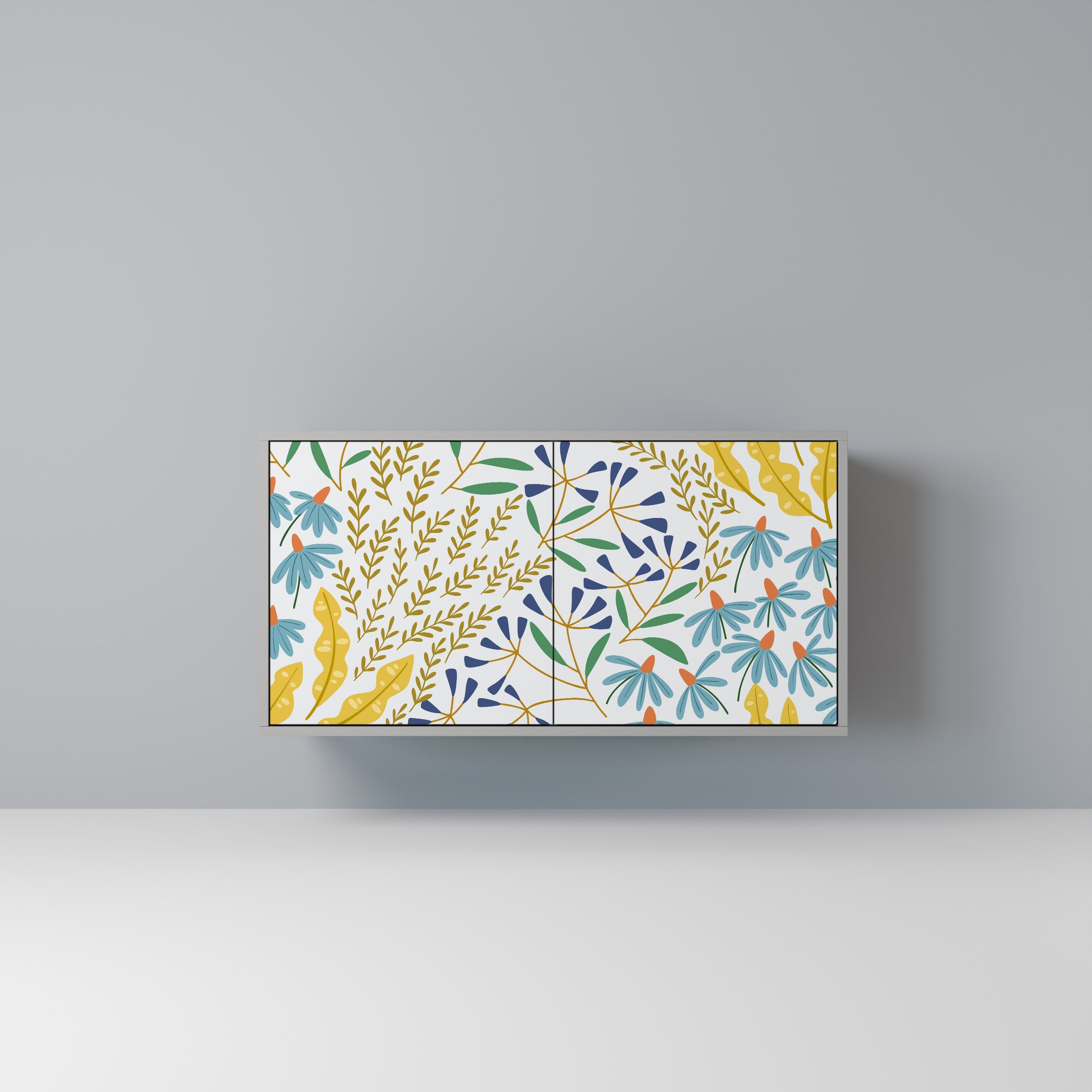 Buffet 2 portes HELLO SPRING finition grise