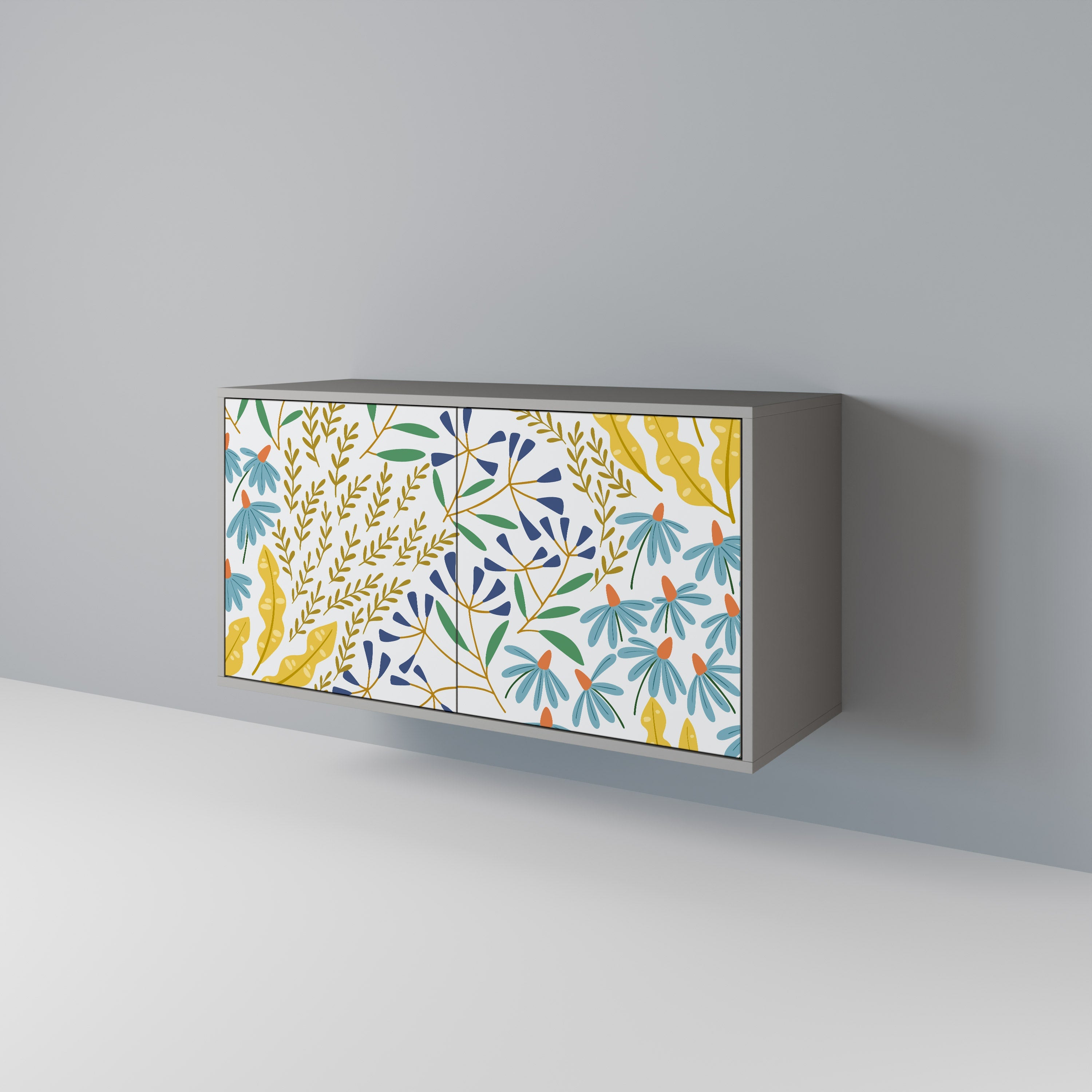 Buffet 2 portes HELLO SPRING finition grise