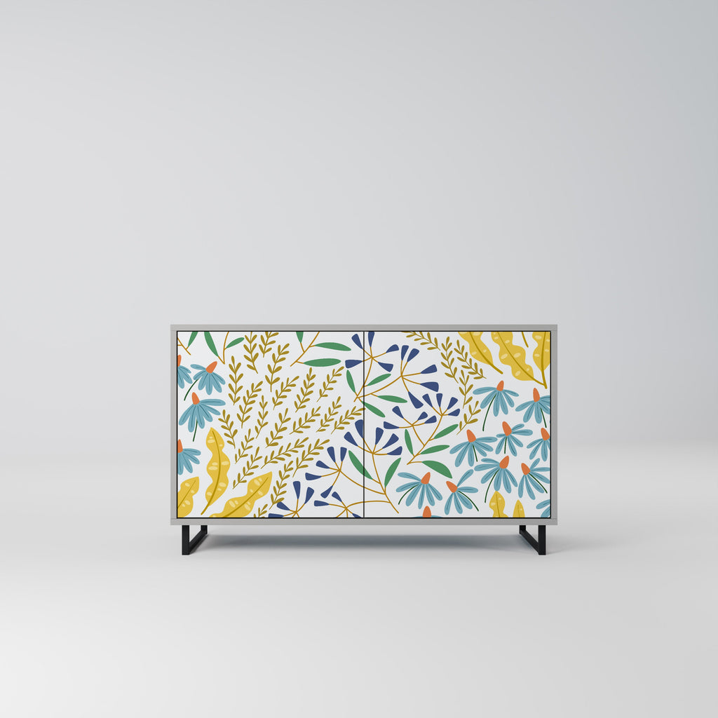 Buffet 2 portes HELLO SPRING finition grise