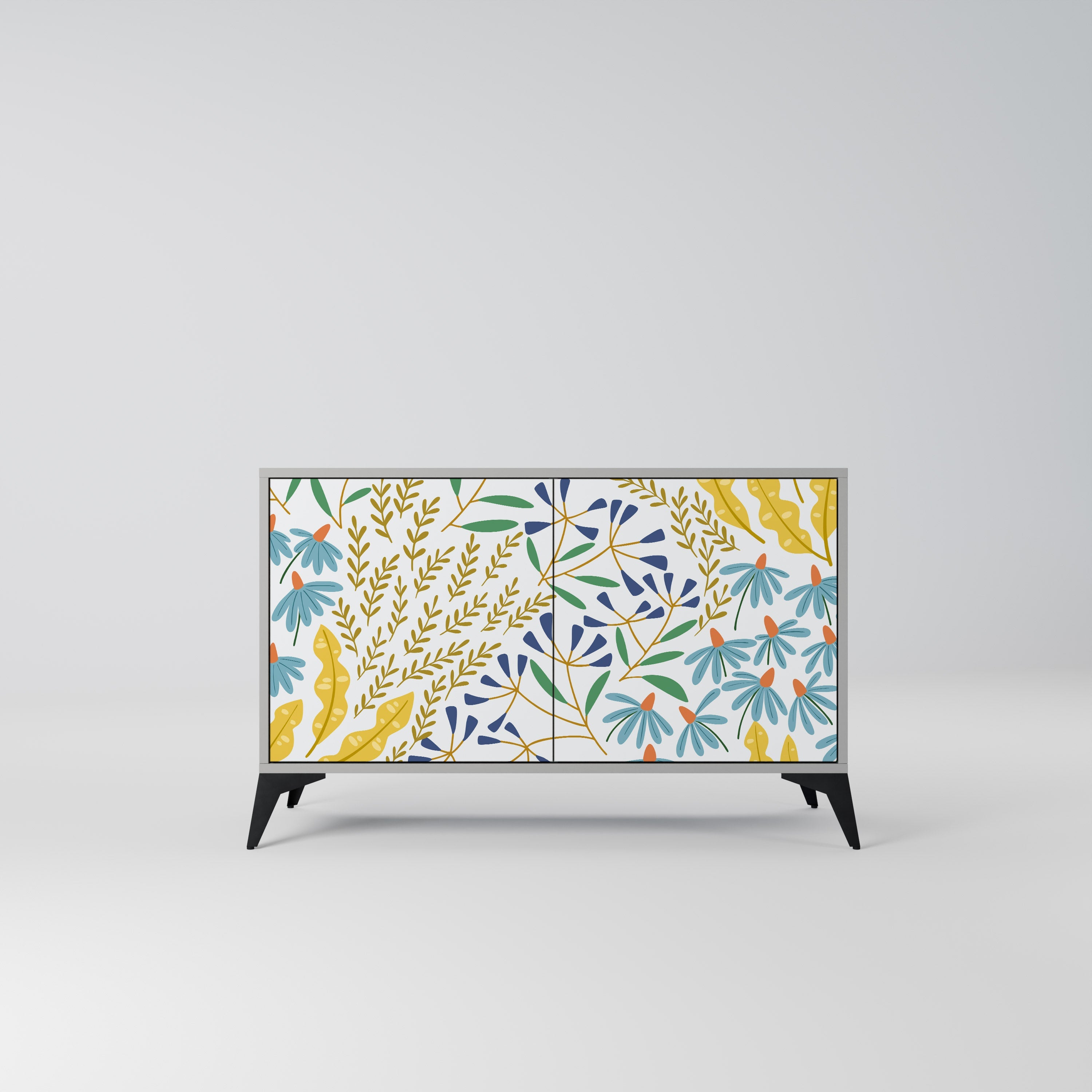 Buffet 2 portes HELLO SPRING finition grise