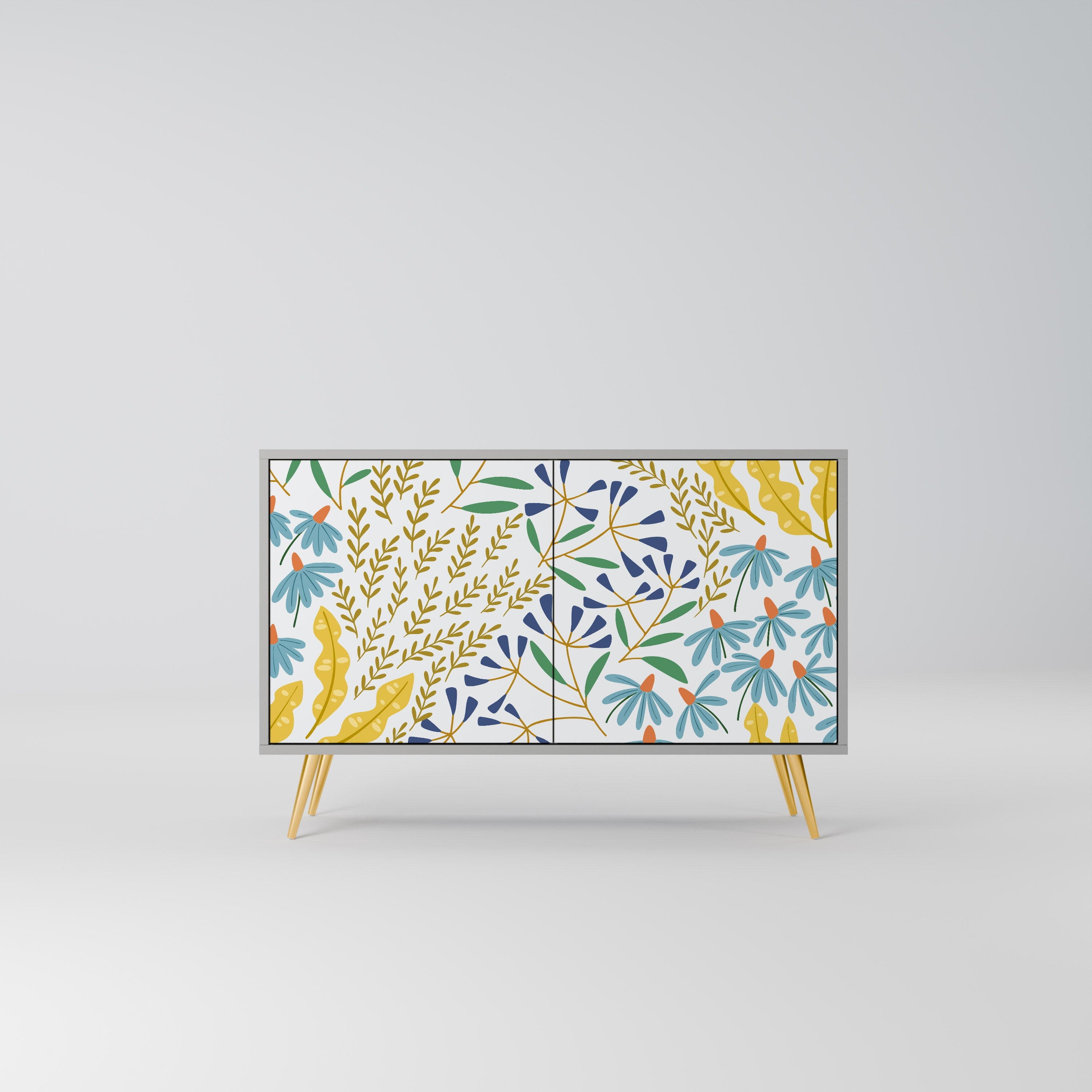 Buffet 2 portes HELLO SPRING finition grise