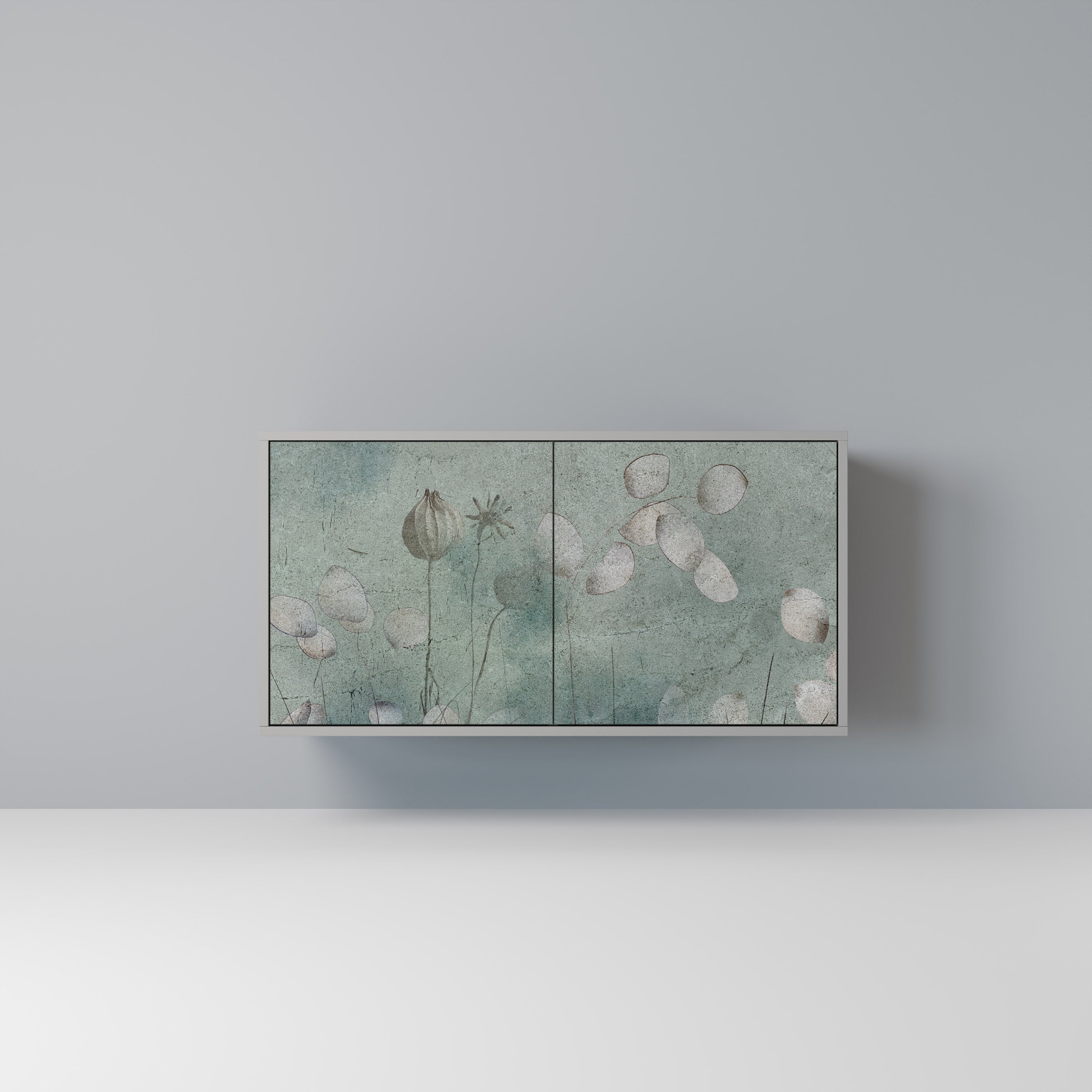 Buffet 2 portes NIGHT LADY finition grise