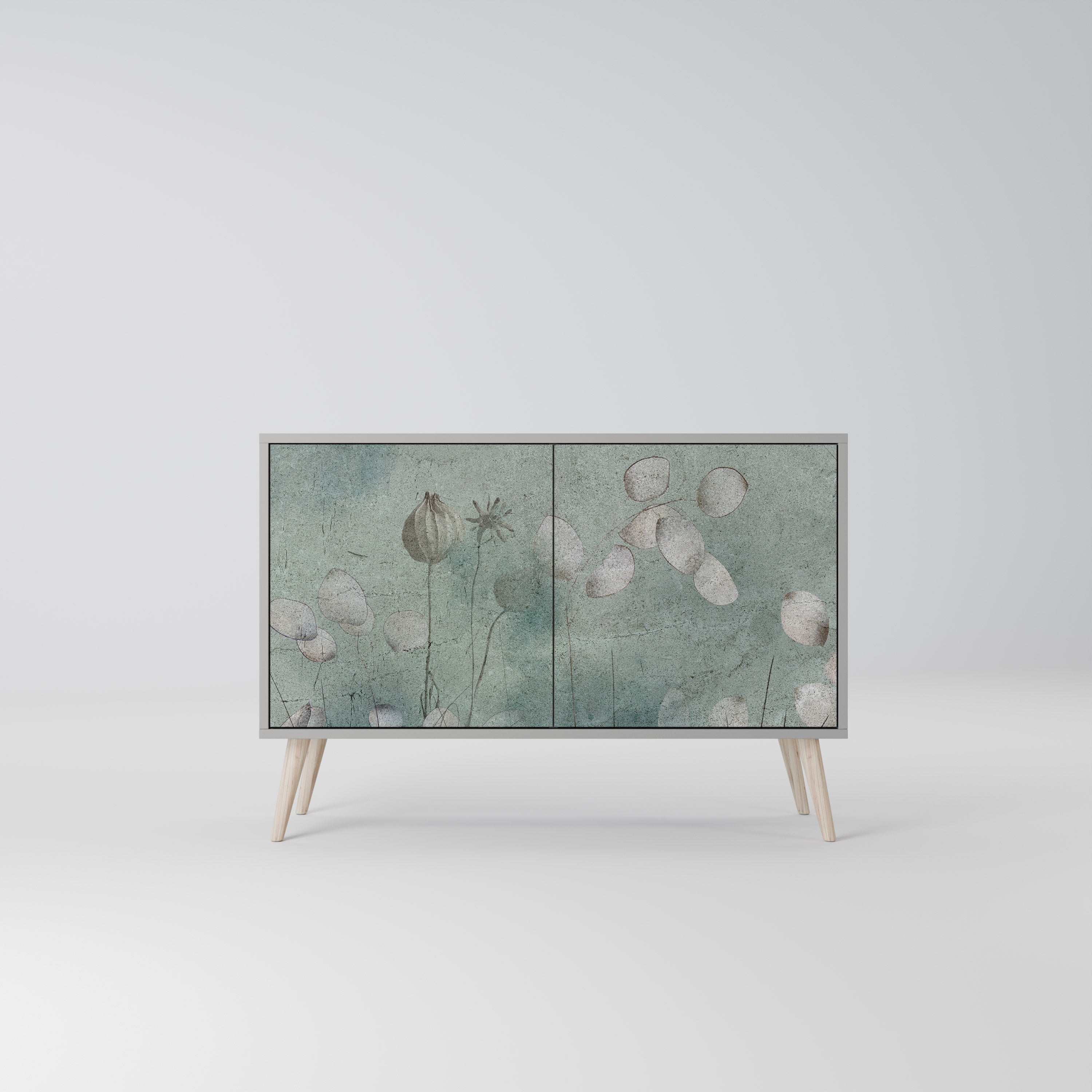 Buffet 2 portes NIGHT LADY finition grise