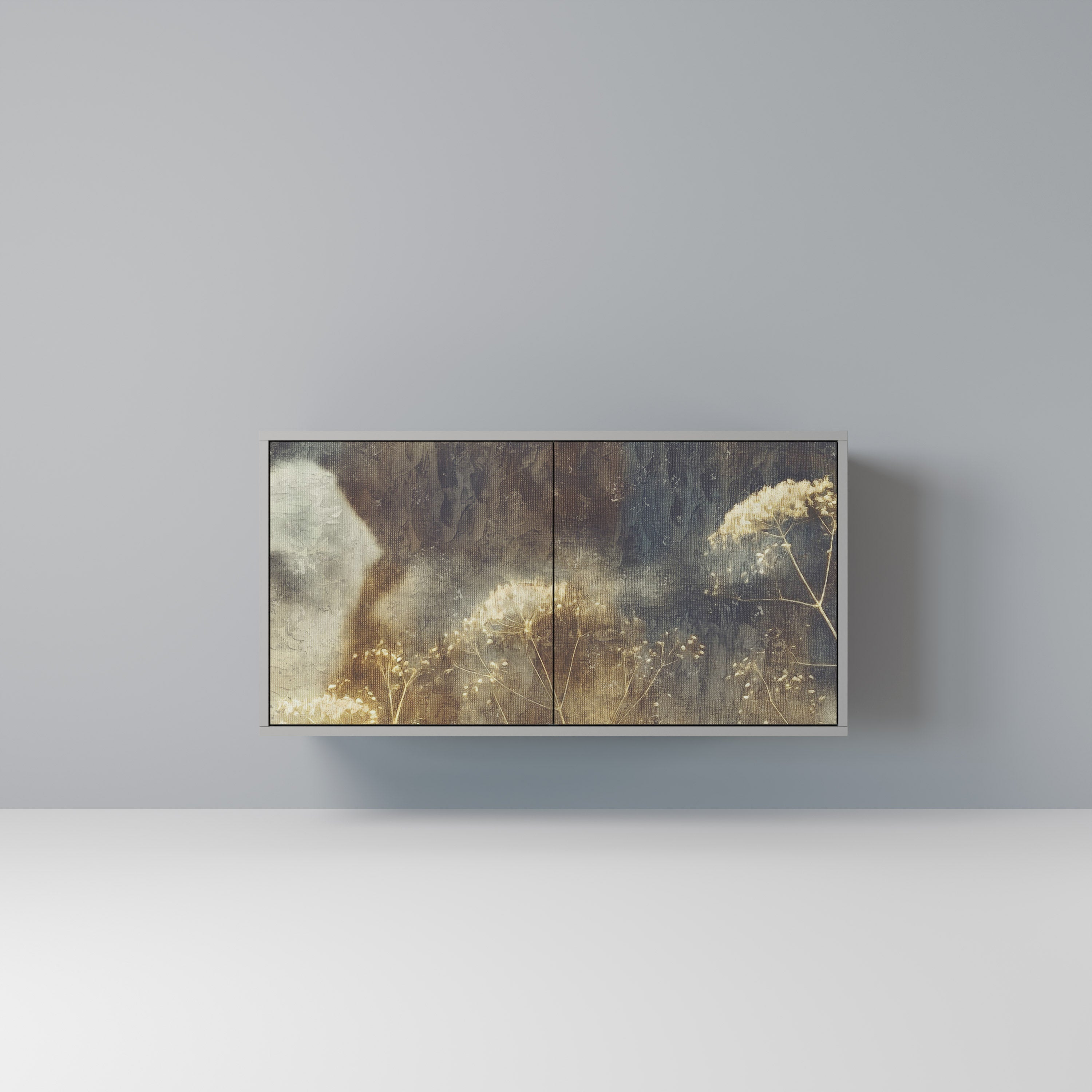 Buffet 2 portes GENTLE POWER en finition grise