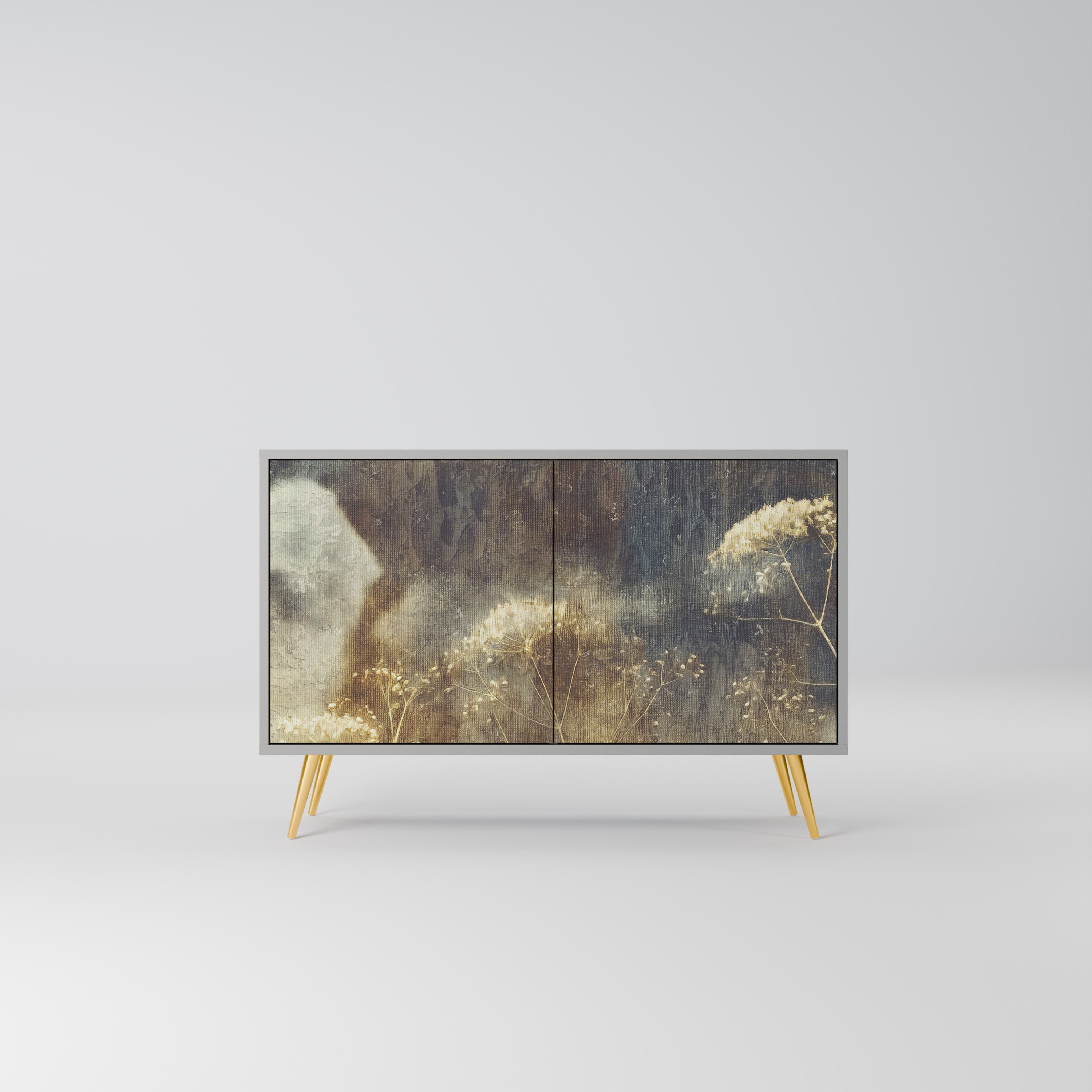 Buffet 2 portes GENTLE POWER en finition grise