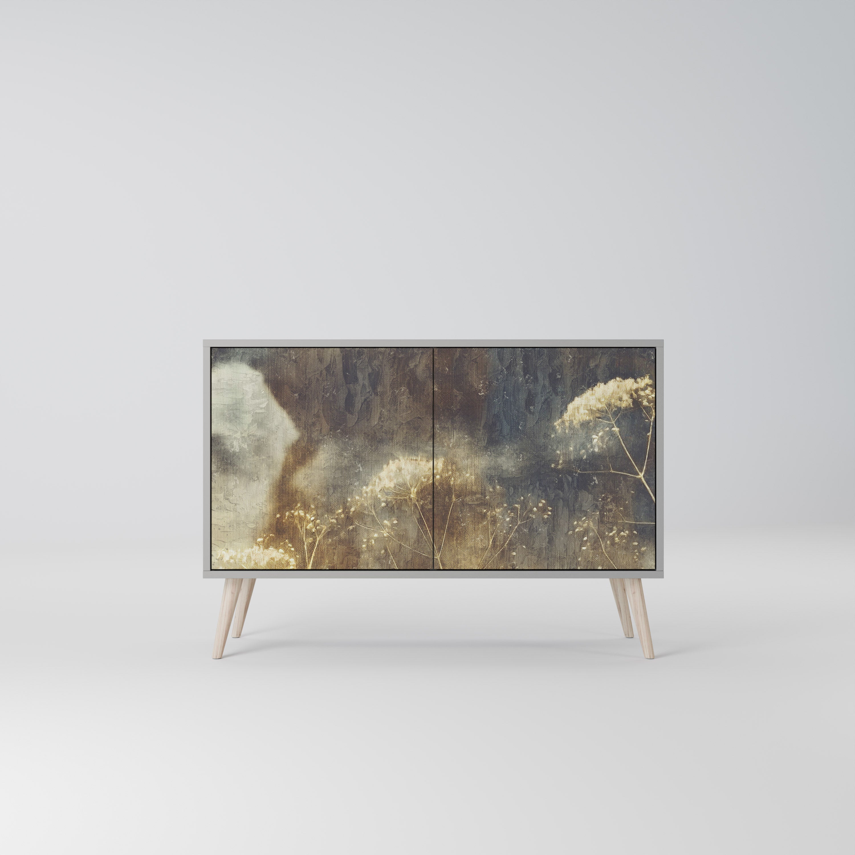 Buffet 2 portes GENTLE POWER en finition grise