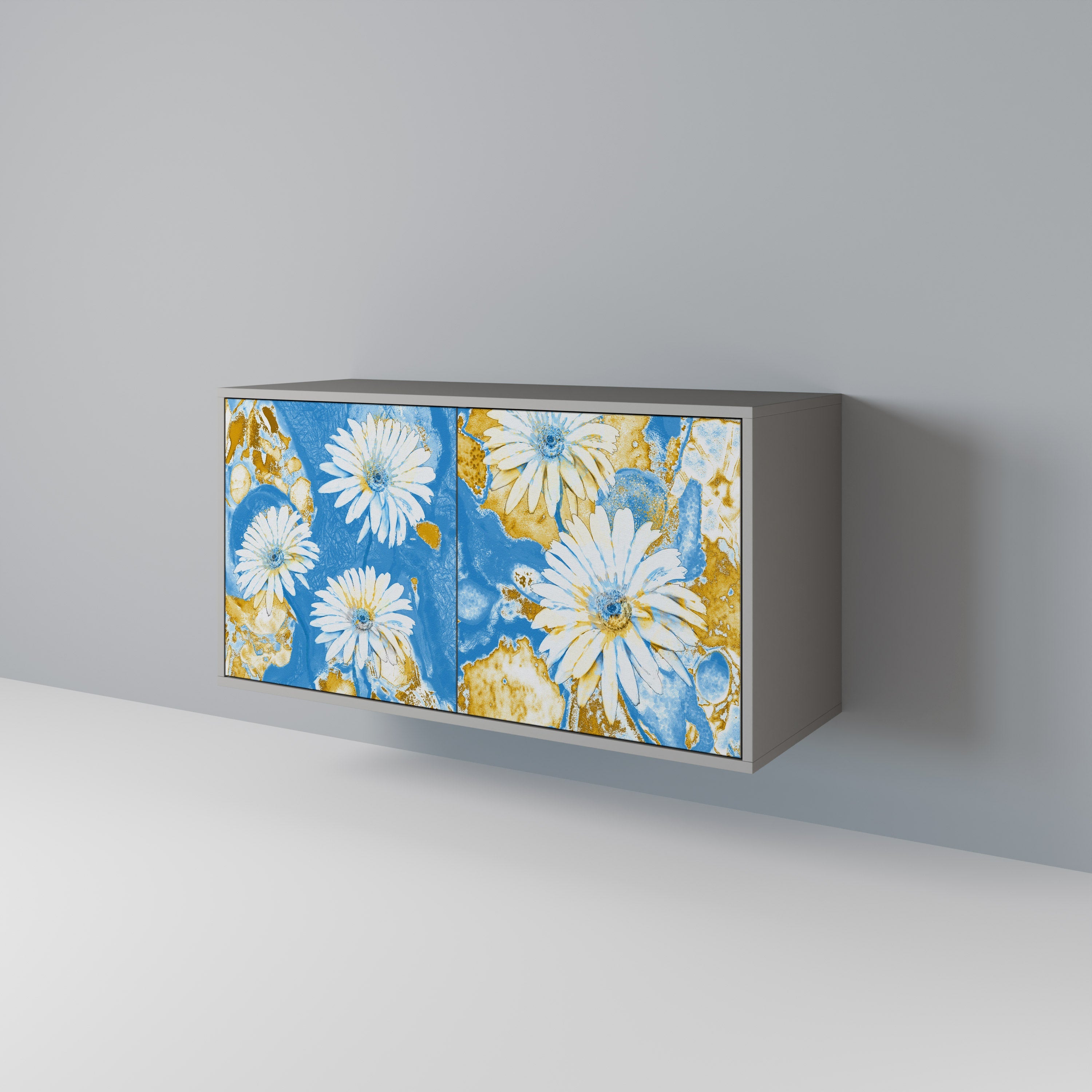 Buffet 2 portes DAISY LUXE finition grise