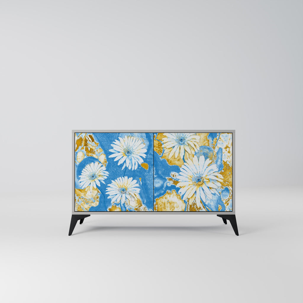 Buffet 2 portes DAISY LUXE finition grise