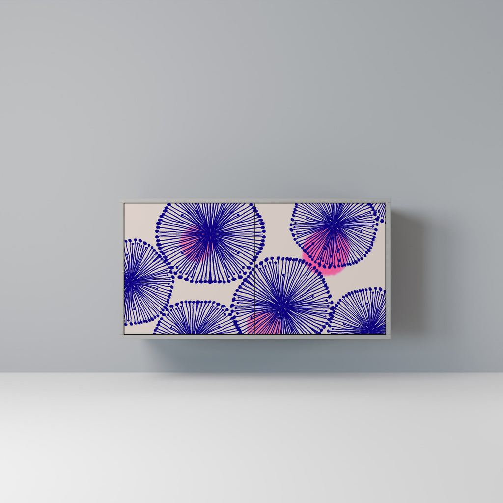 Buffet 2 portes MAGIC NATURE finition grise