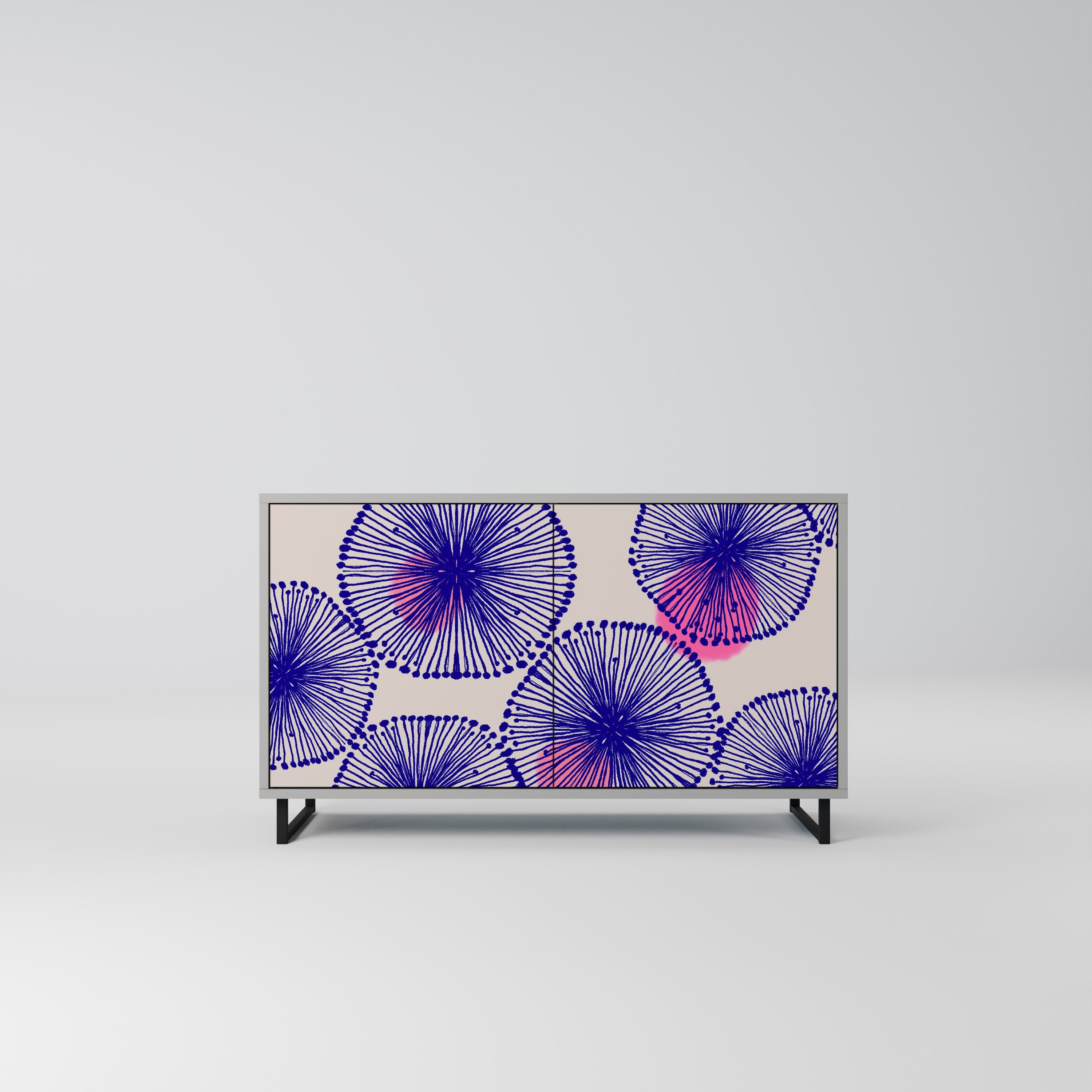 Buffet 2 portes MAGIC NATURE finition grise