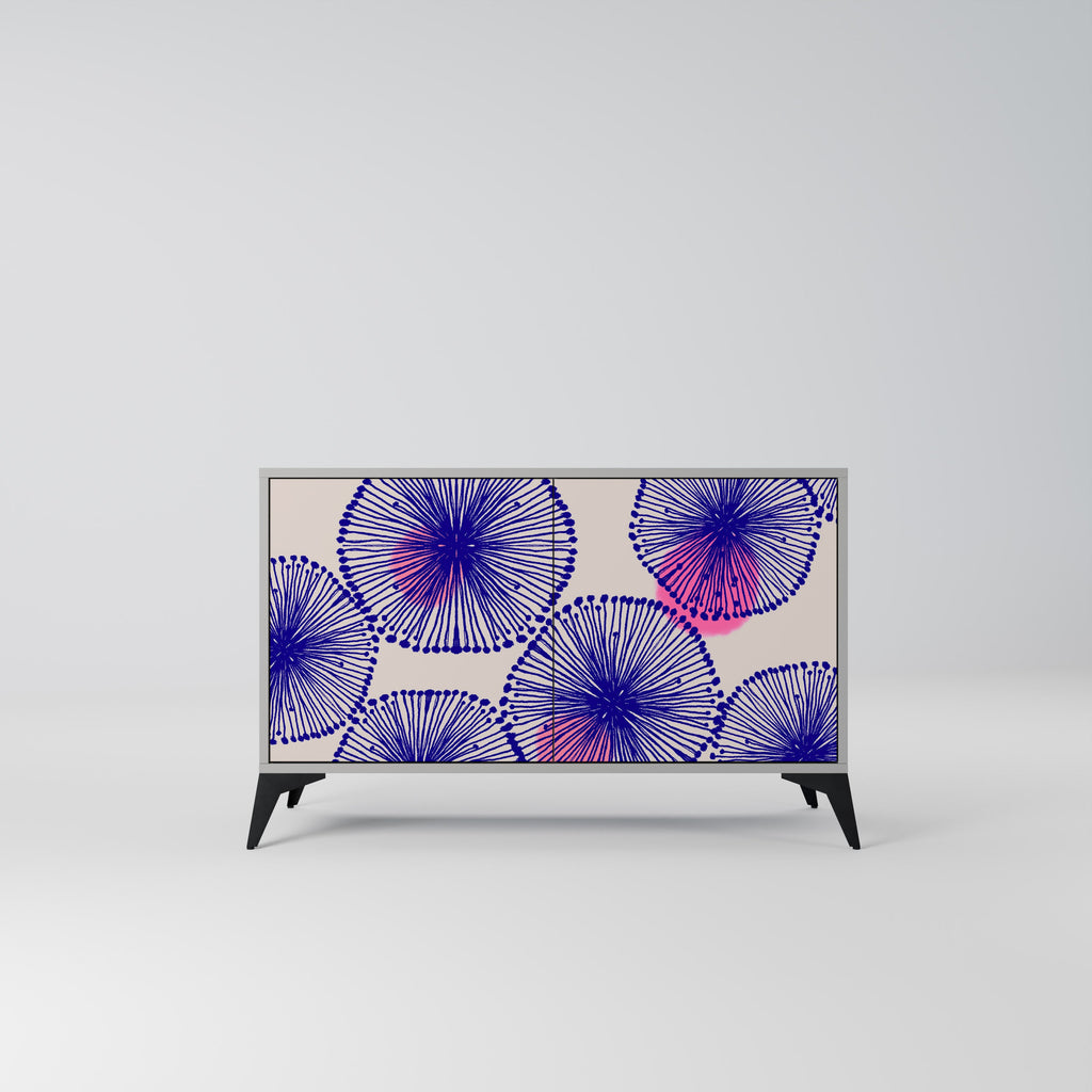 Buffet 2 portes MAGIC NATURE finition grise