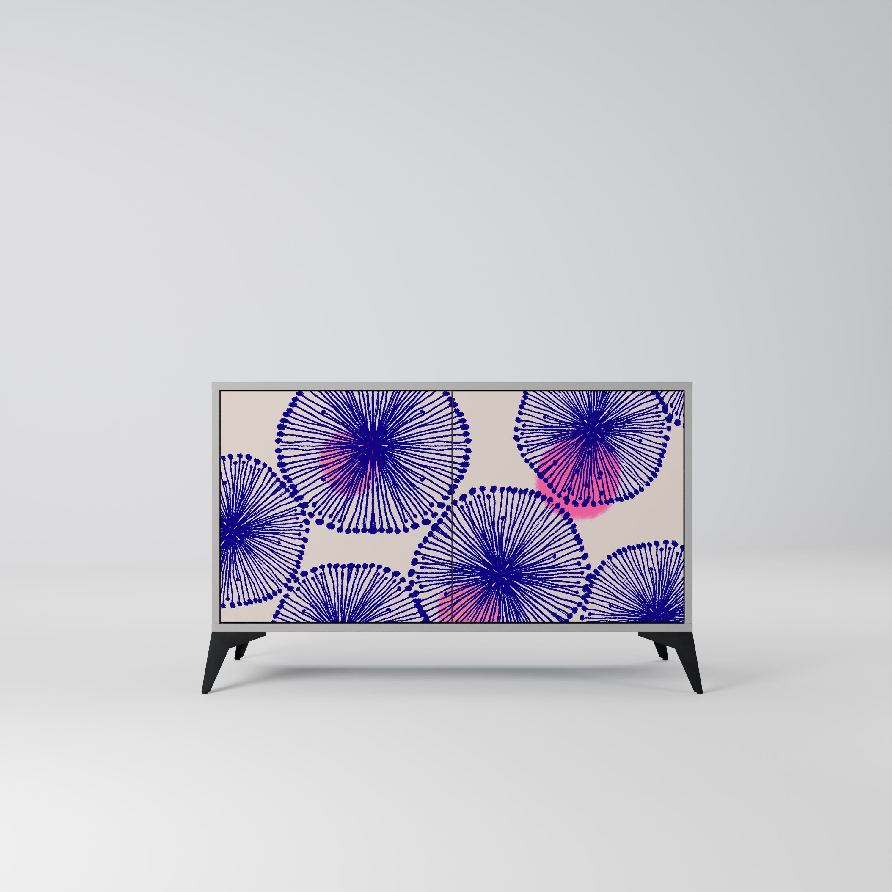 Buffet 2 portes MAGIC NATURE finition grise