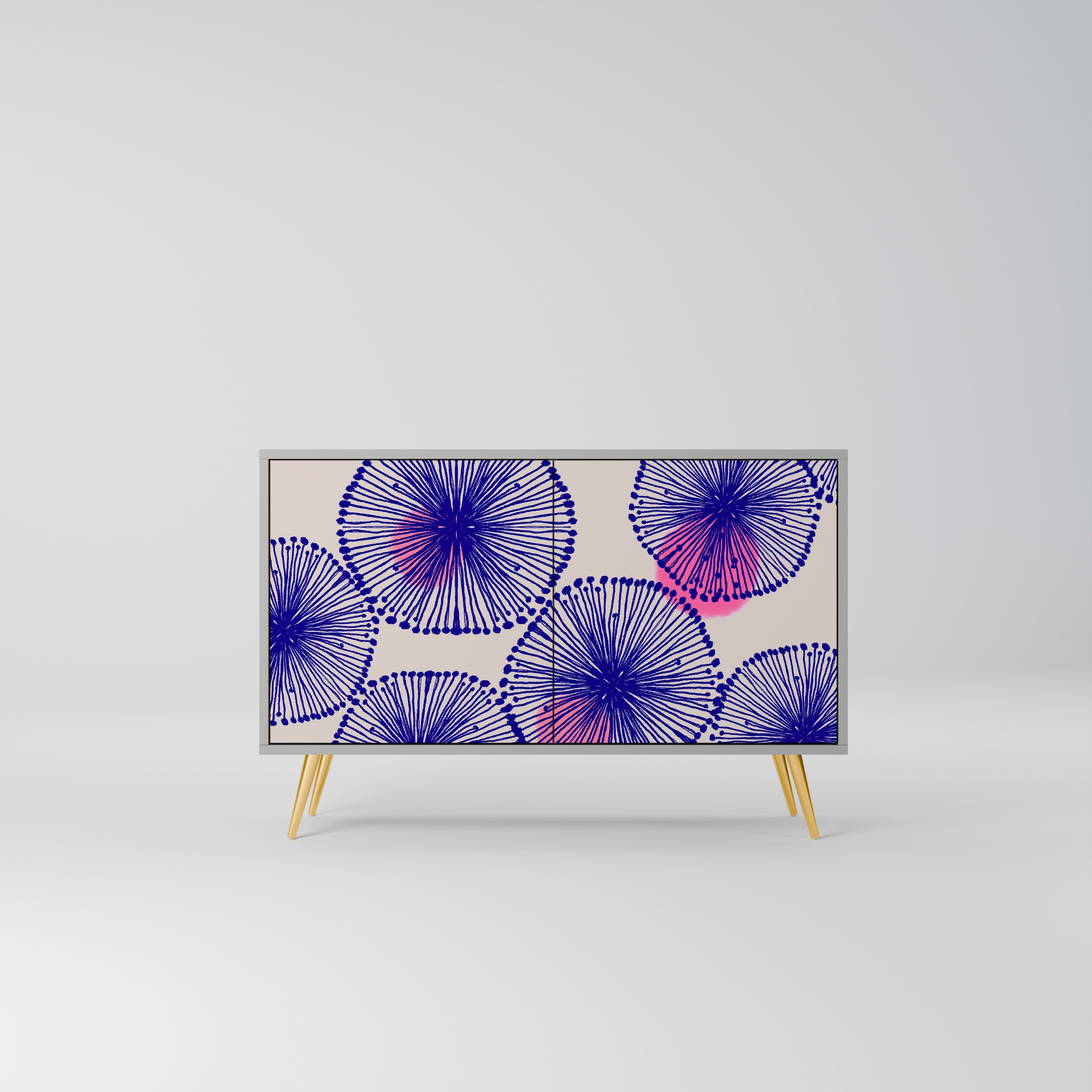 Buffet 2 portes MAGIC NATURE finition grise