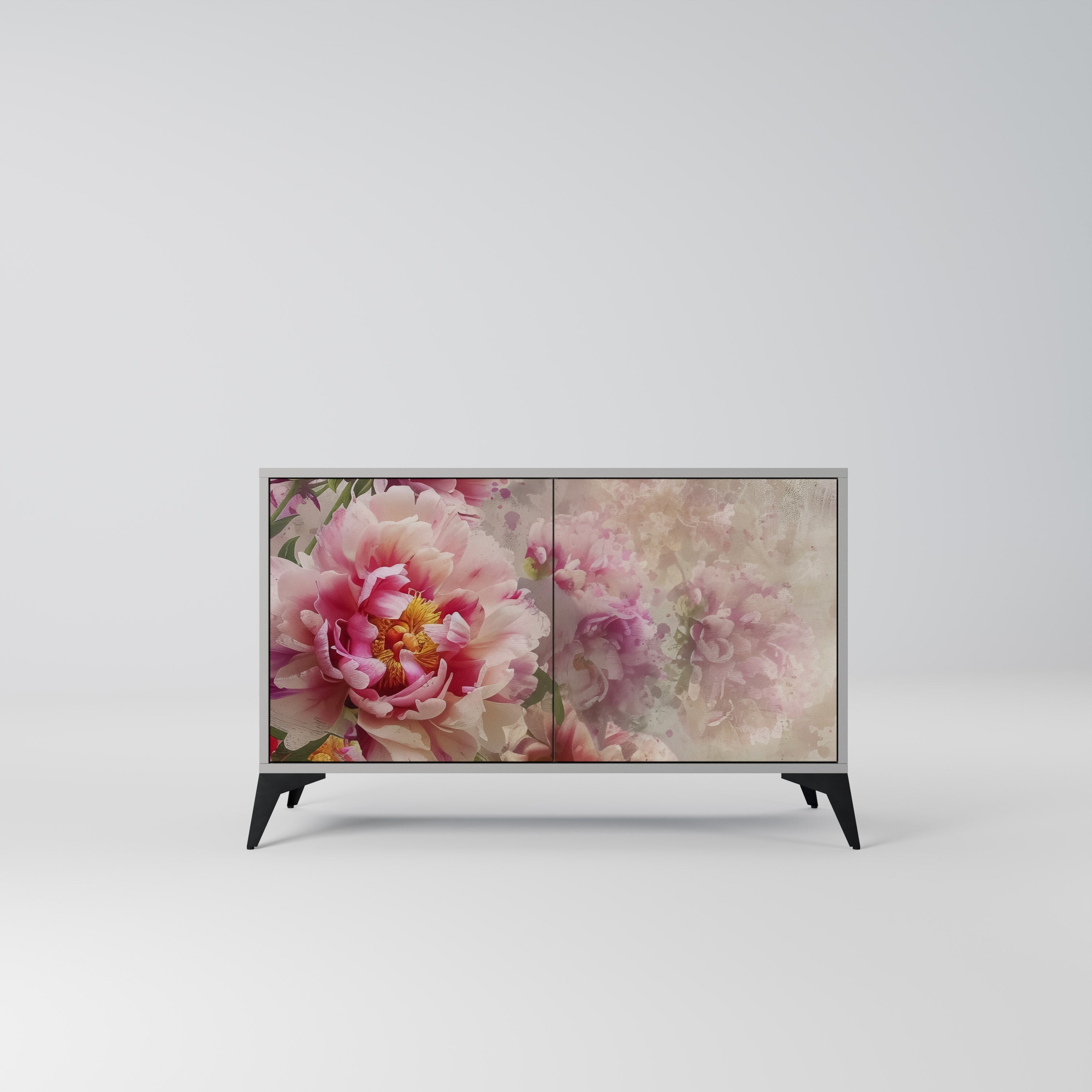 Buffet 2 portes PEONY WHISPER finition grise