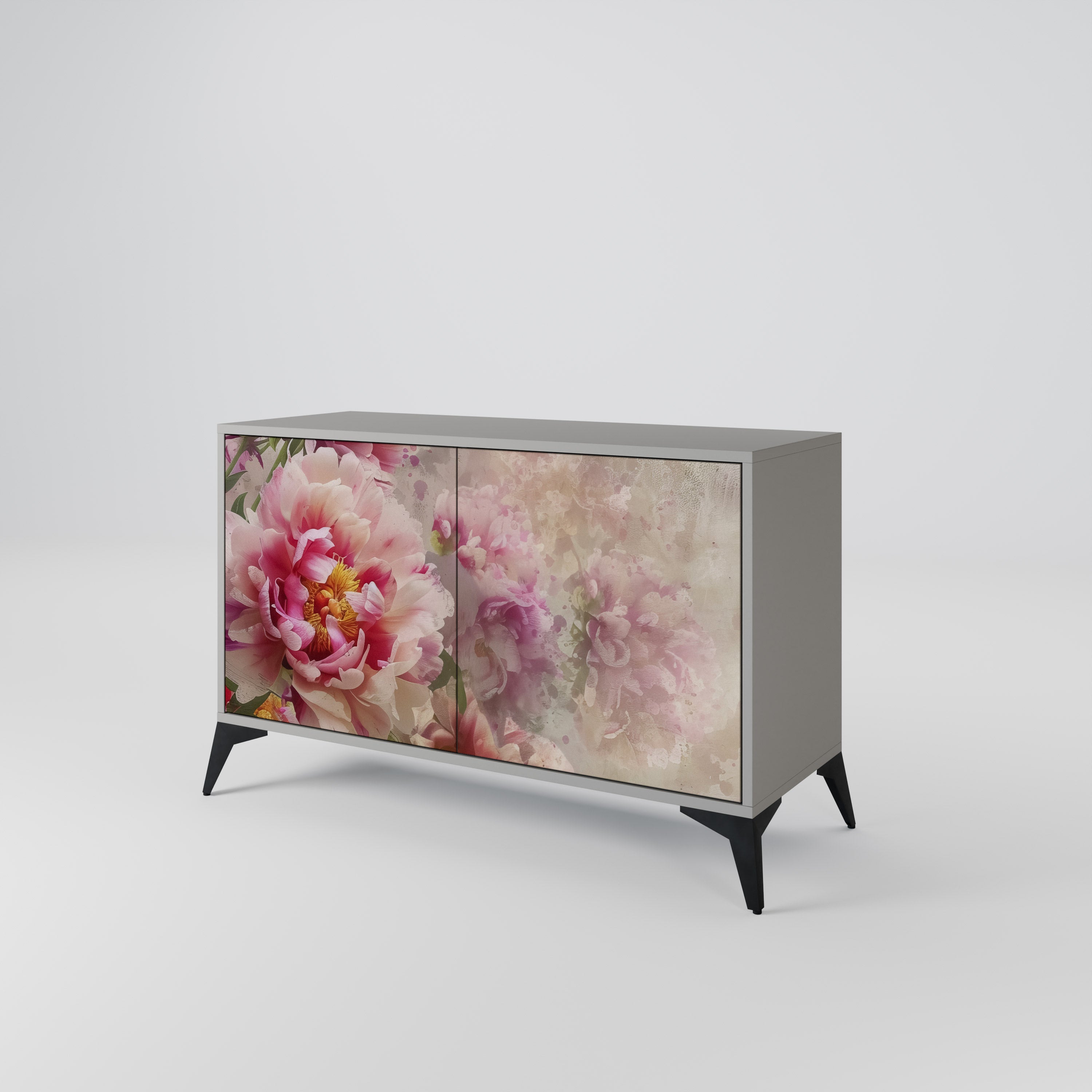 Buffet 2 portes PEONY WHISPER finition grise