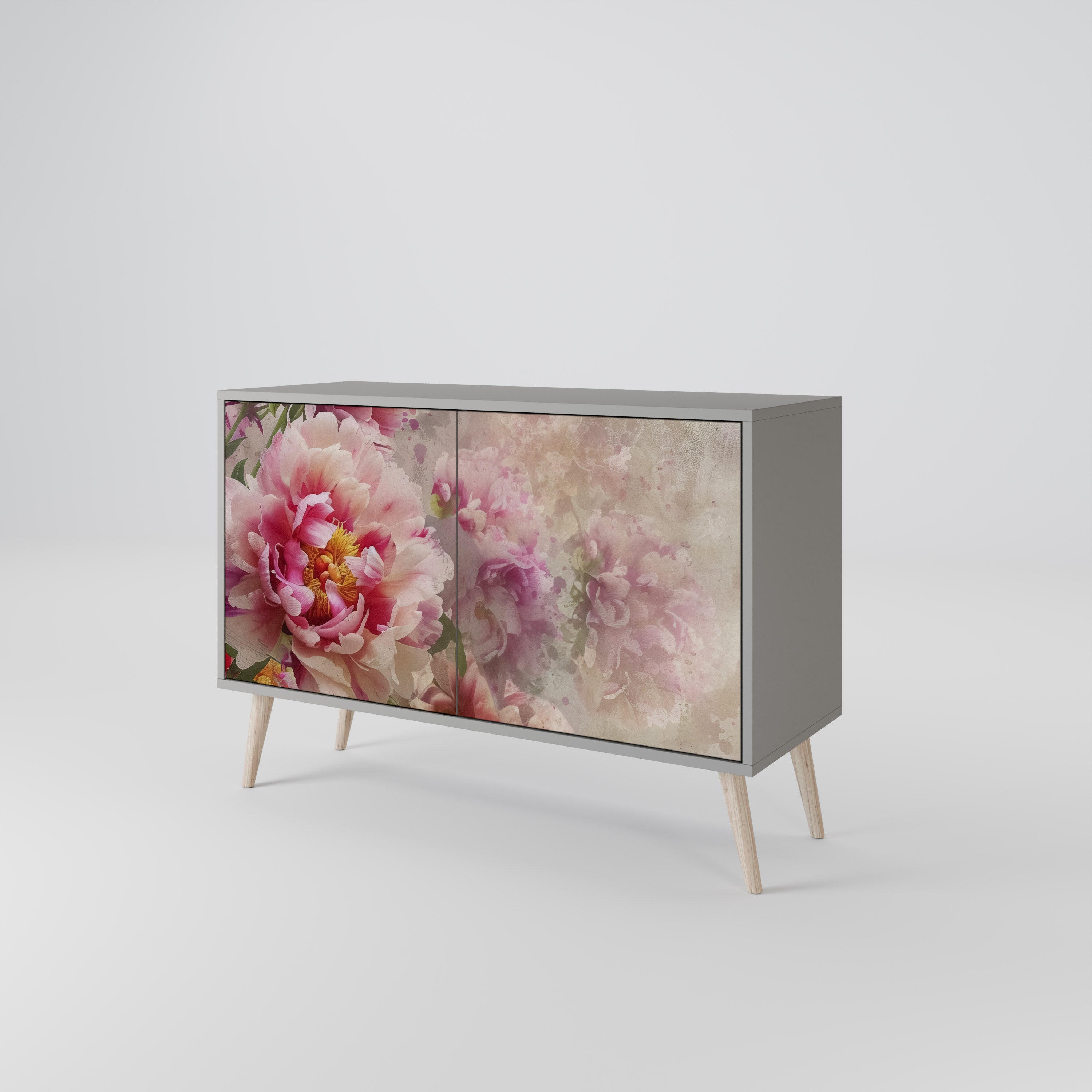 Buffet 2 portes PEONY WHISPER finition grise