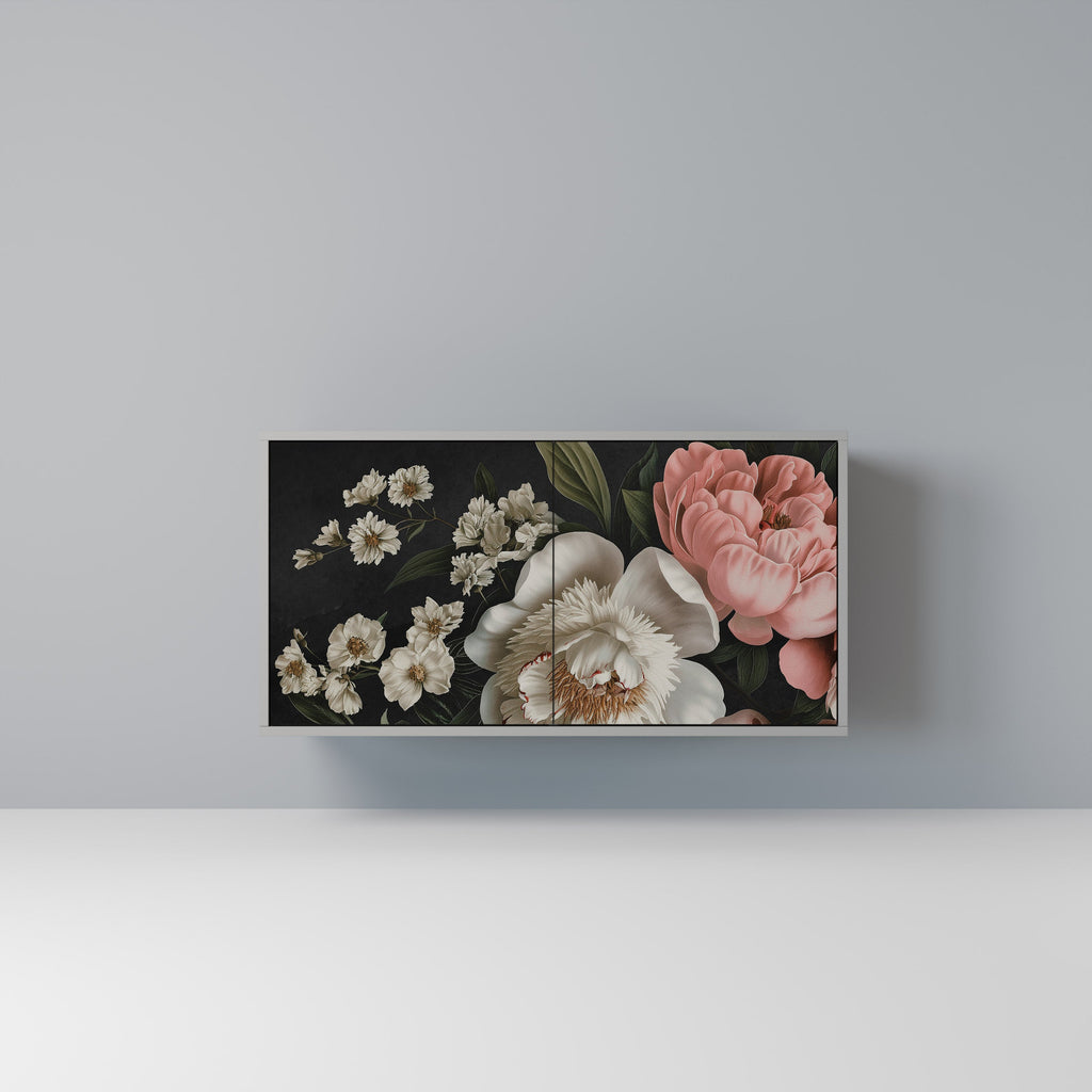 Buffet 2 portes LUSH ELEGANCE en finition grise