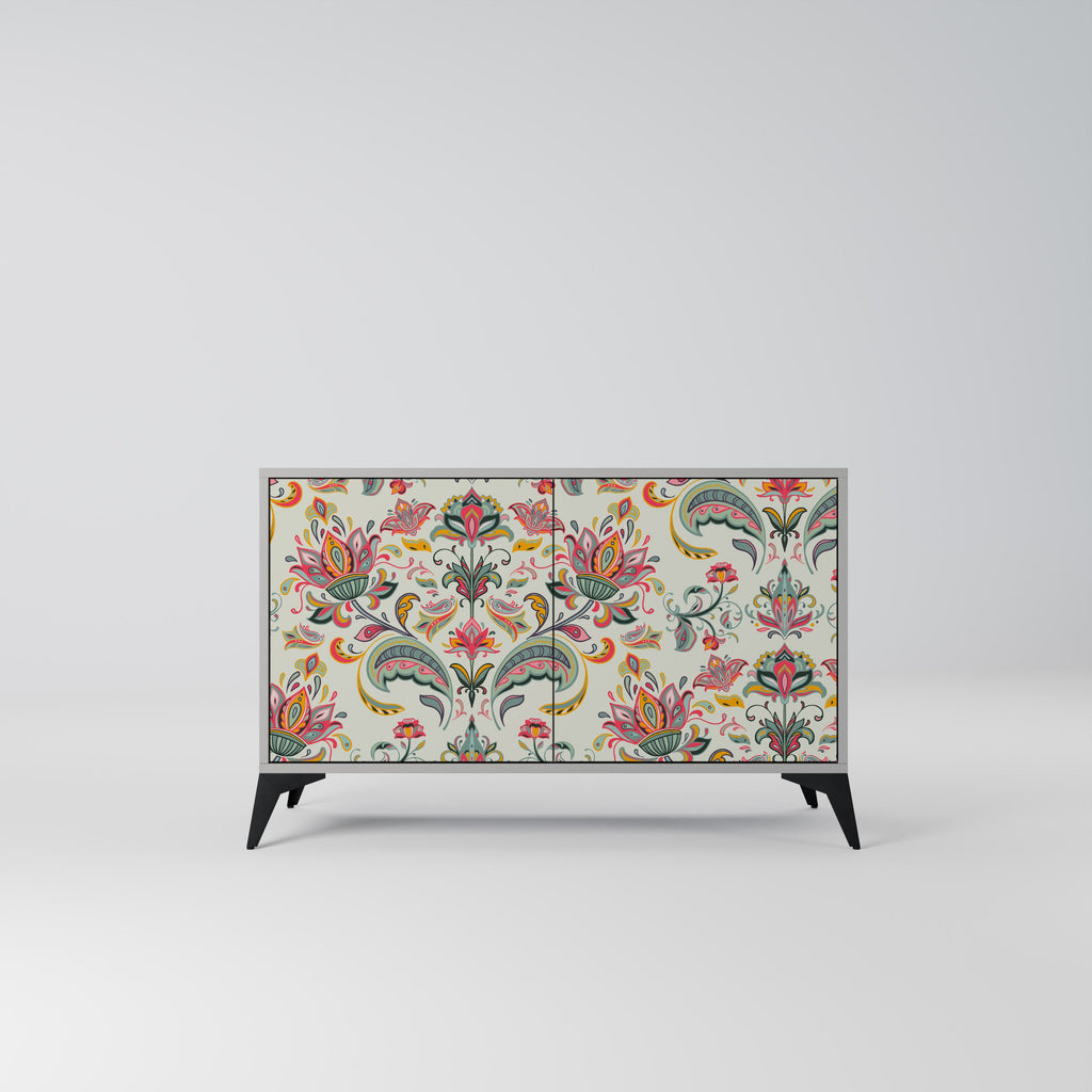 Buffet 2 portes ORGANIC FOLKLORE finition grise