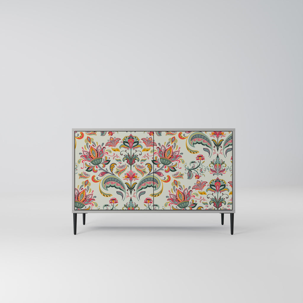 Buffet 2 portes ORGANIC FOLKLORE finition grise